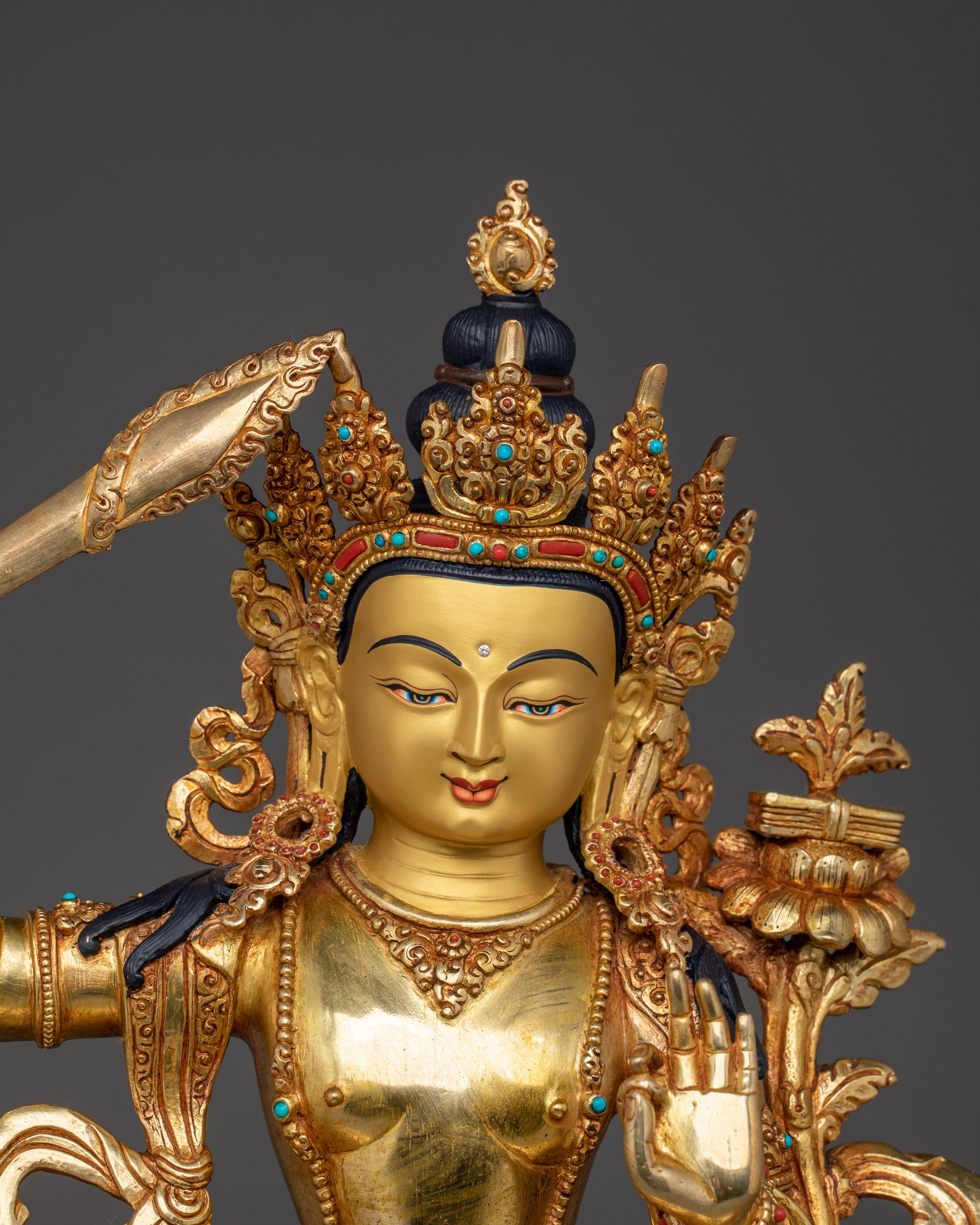 Bodhisattva Manjushri with consort Statue | Supreme Wisdom Bodhisattva