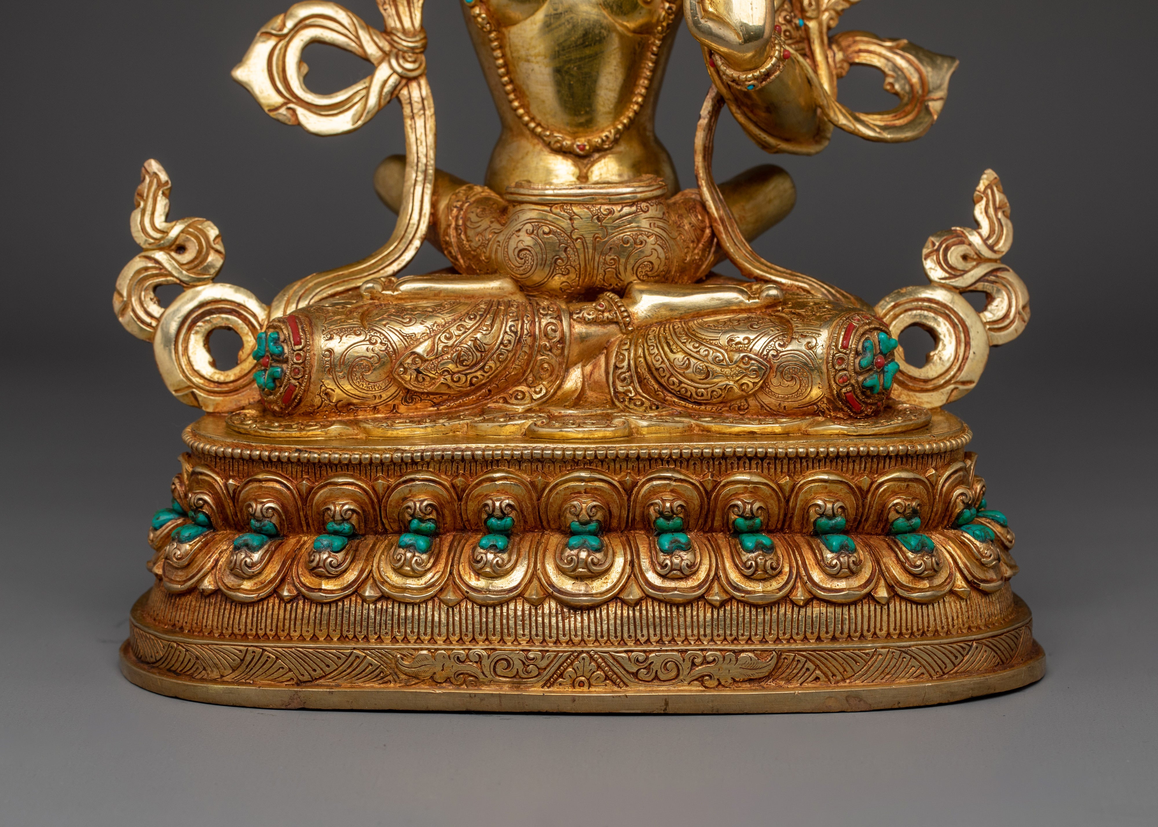 Bodhisattva Manjushri with consort Statue | Supreme Wisdom Bodhisattva