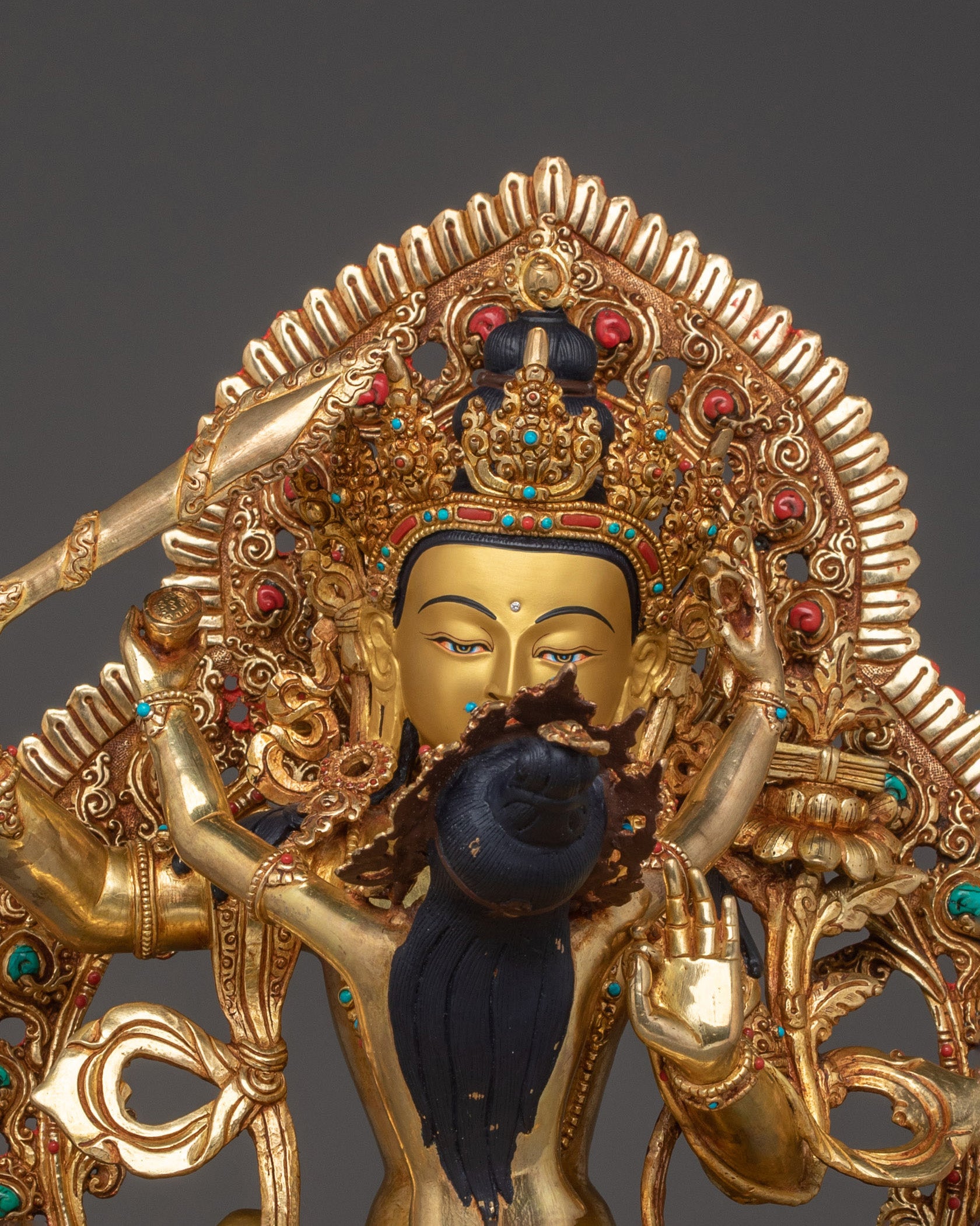 Bodhisattva Manjushri with consort Statue | Supreme Wisdom Bodhisattva