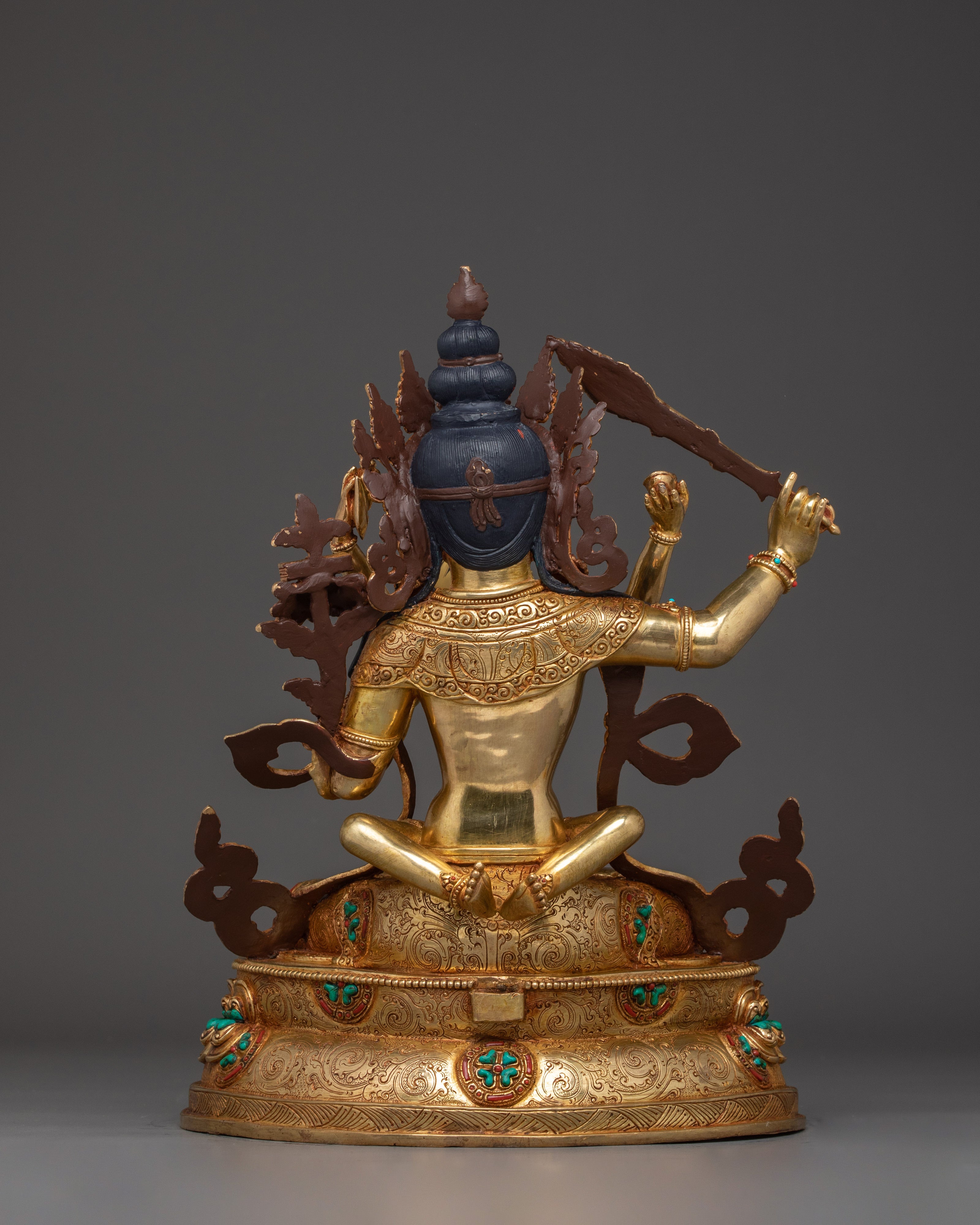 Bodhisattva Manjushri with consort Statue | Supreme Wisdom Bodhisattva