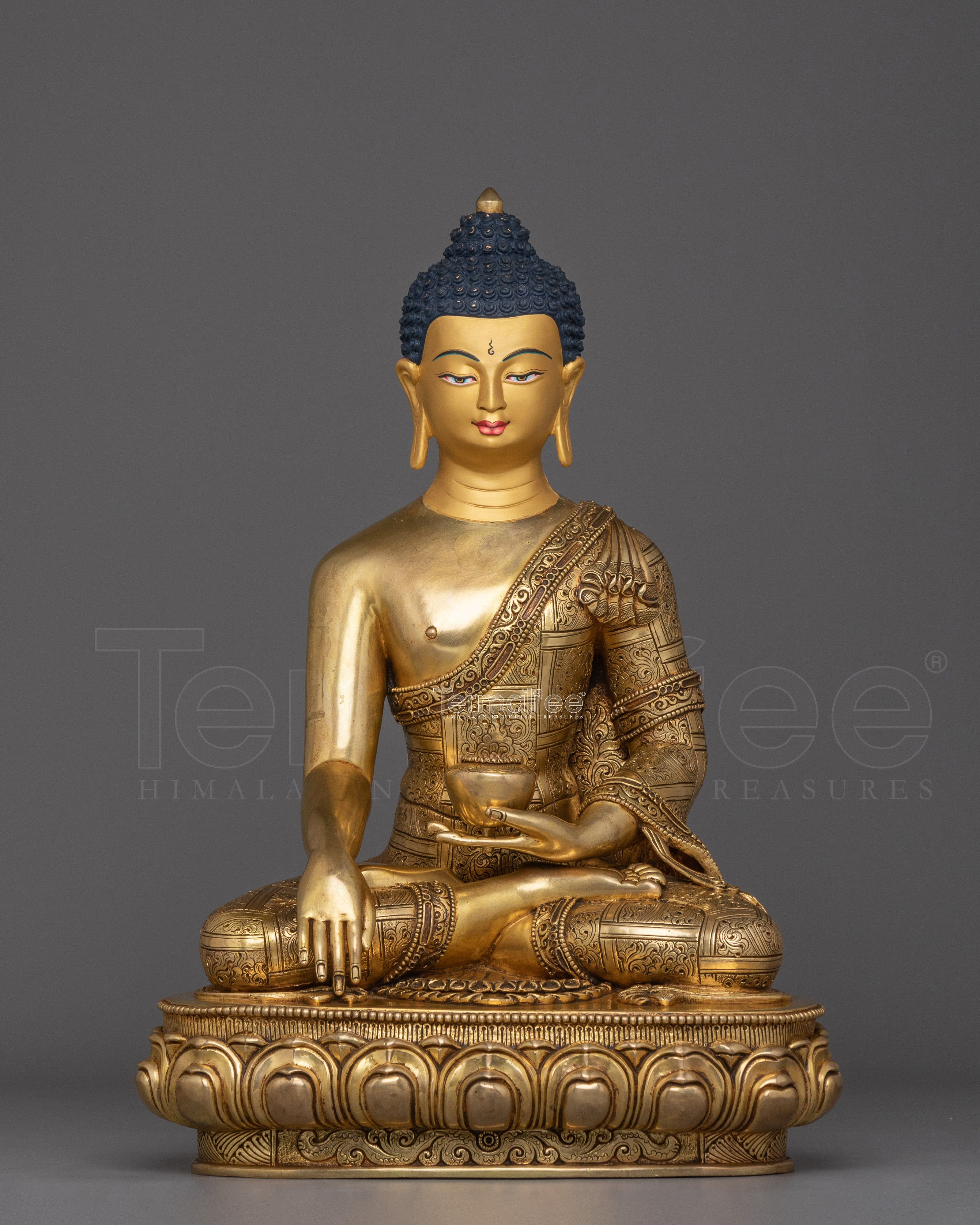 Golden Gautama Buddha Figurine | Shakyamuni Buddha - Embodiment of Wisdom
