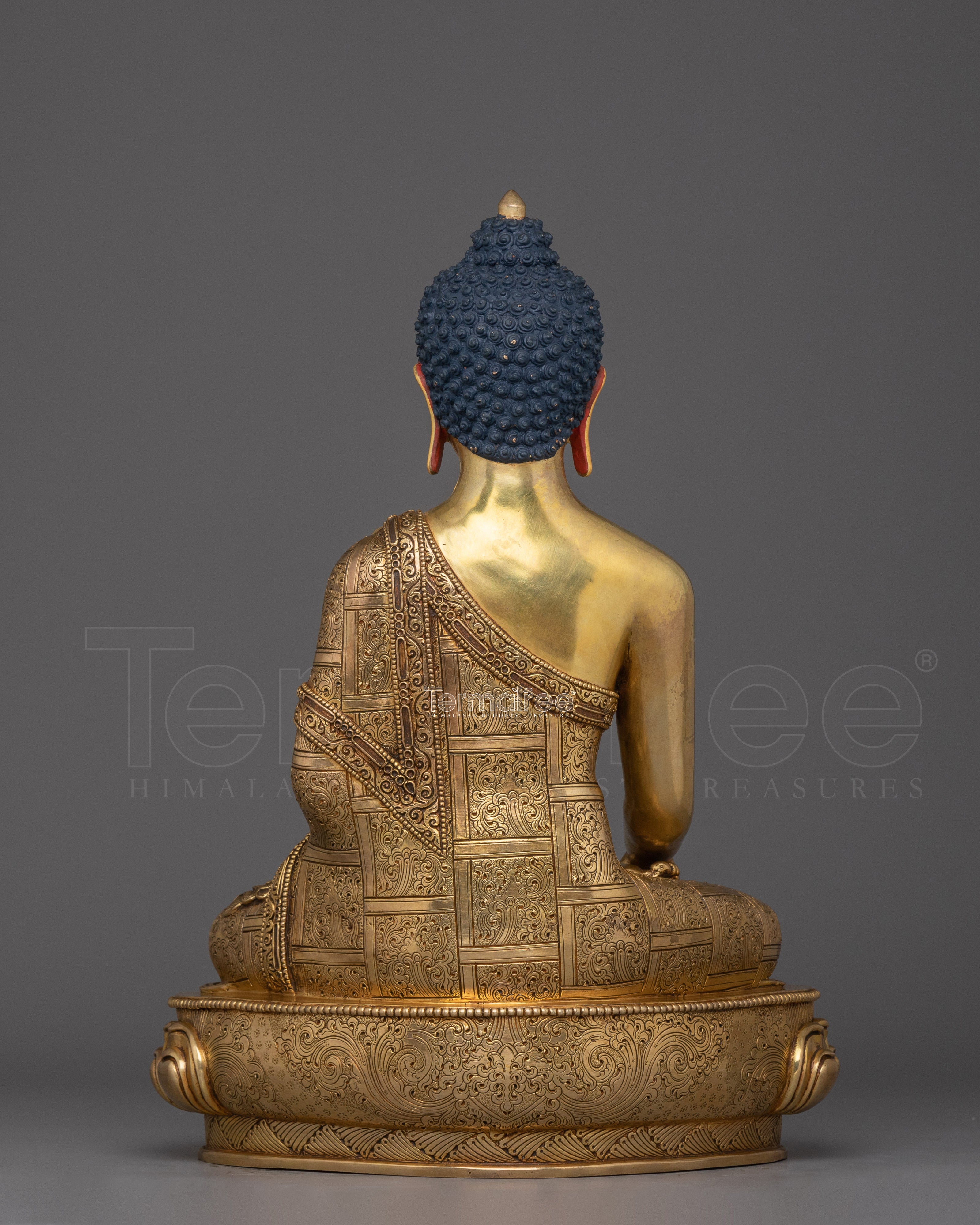 Golden Gautama Buddha Figurine | Shakyamuni Buddha - Embodiment of Wisdom