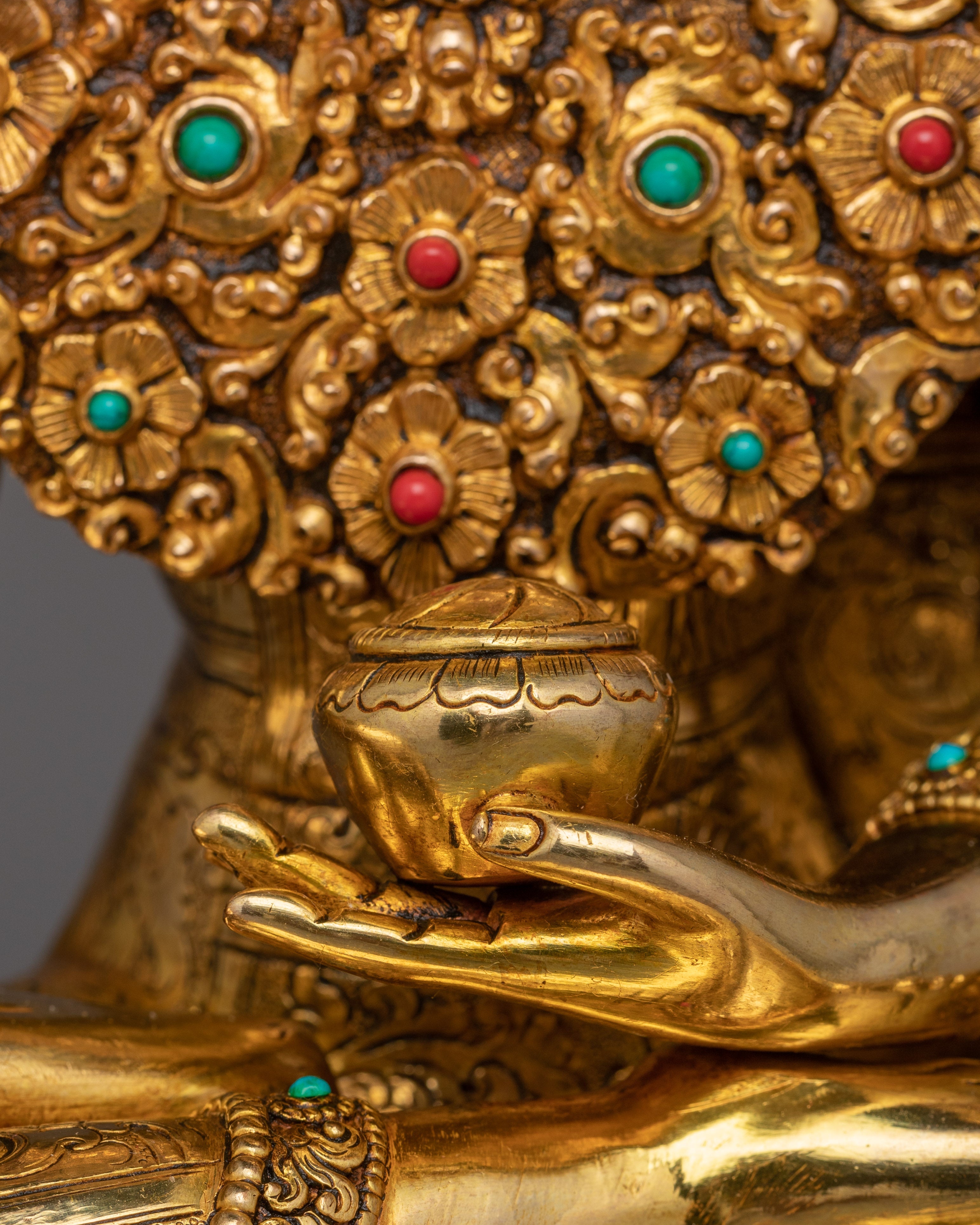 Crown Shakyamuni Buddha Handcrafted Statue | The Awakened One