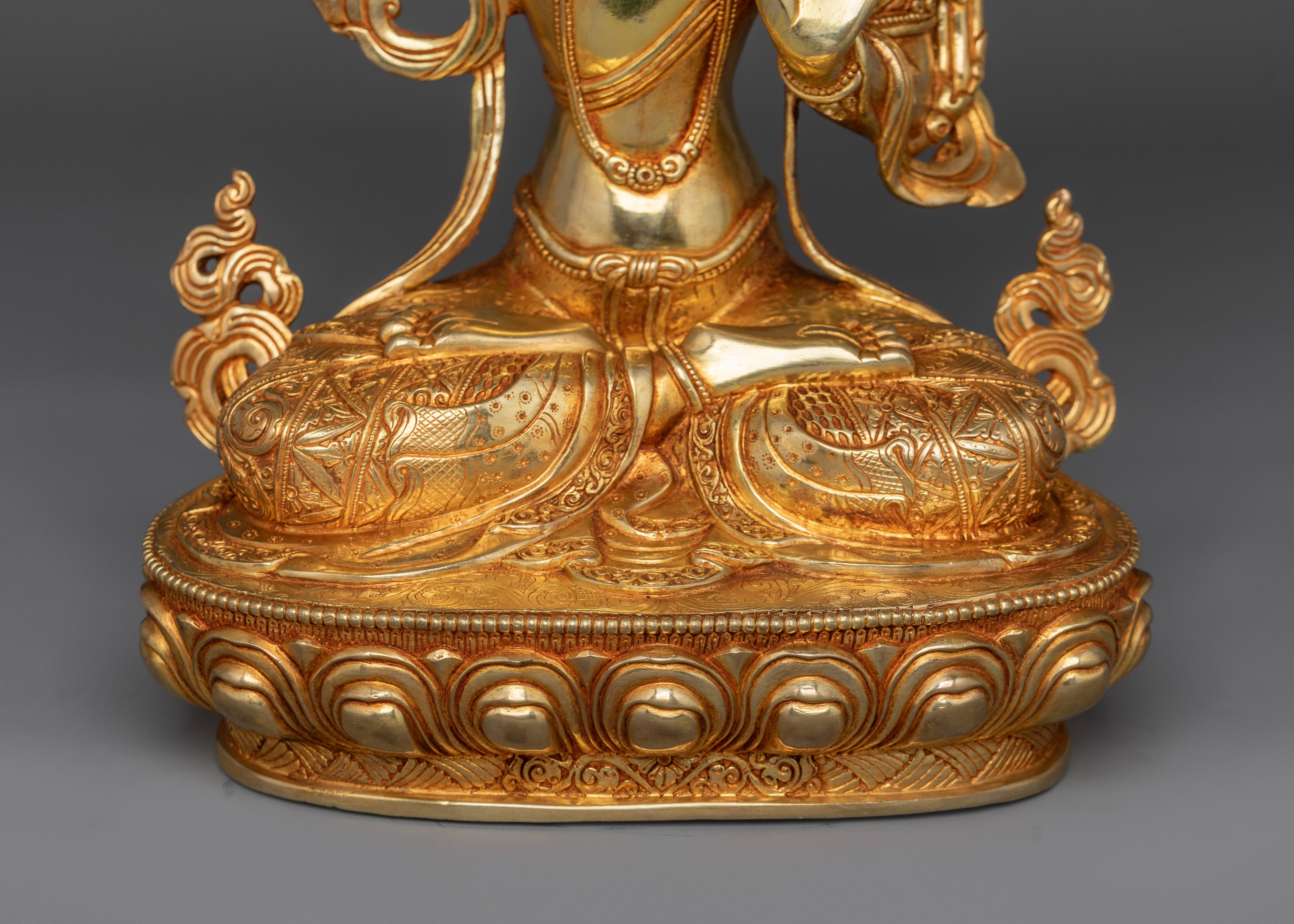 The Bodhisattva of Wisdom Manjushri Sculpture | The Sword of Insight