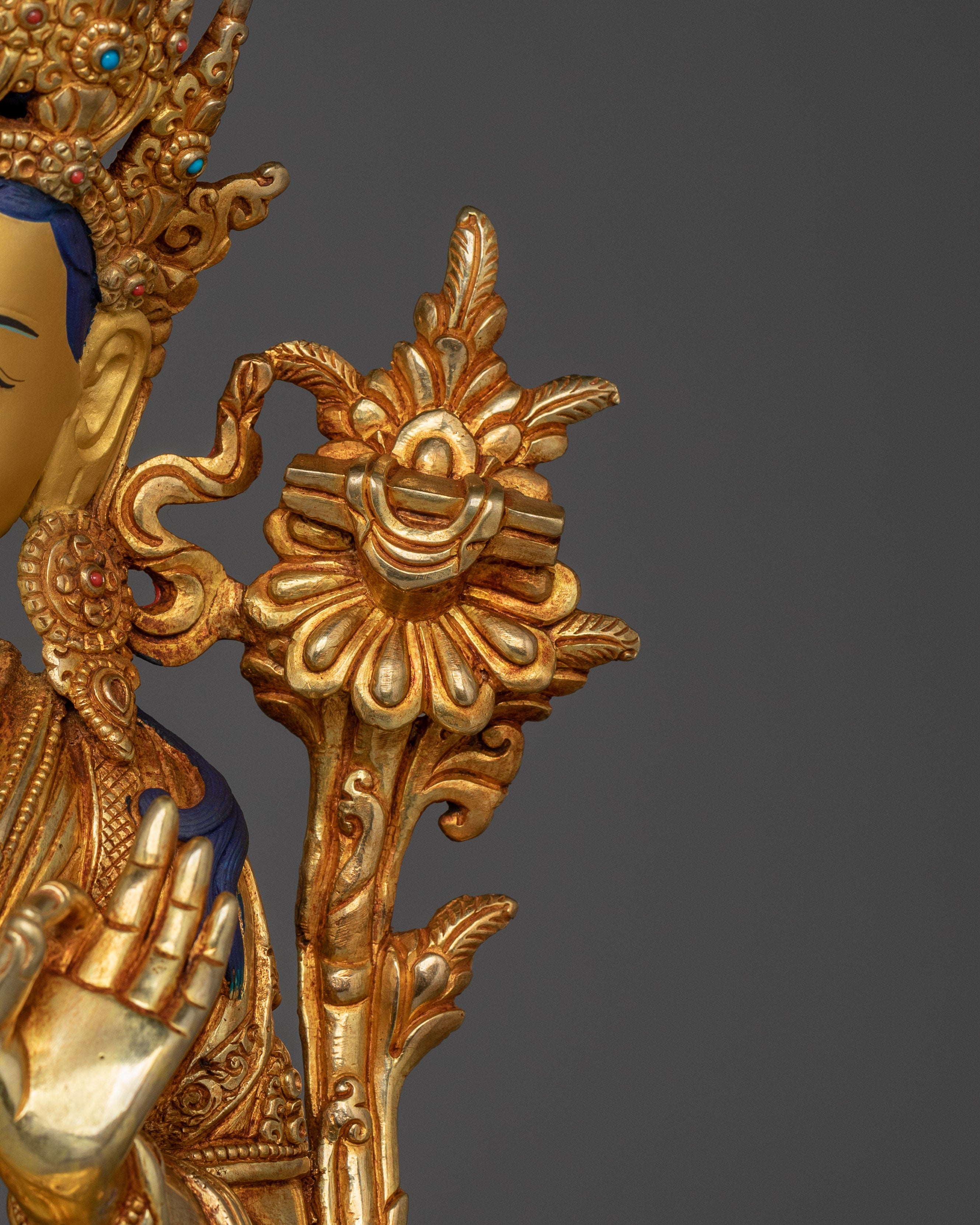 The Bodhisattva of Wisdom Manjushri Sculpture | The Sword of Insight