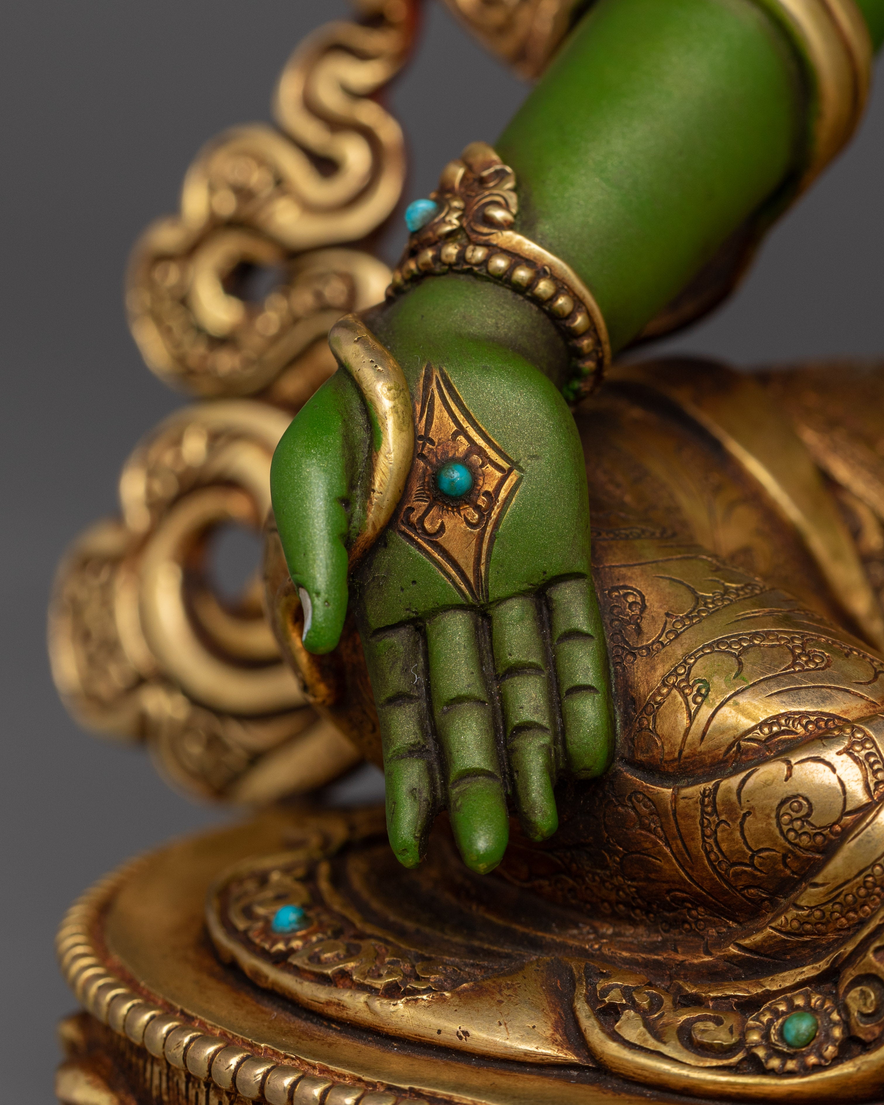 Swift Protector Green Tara Statue | Shyama Tara Handcrafted Sculpture
