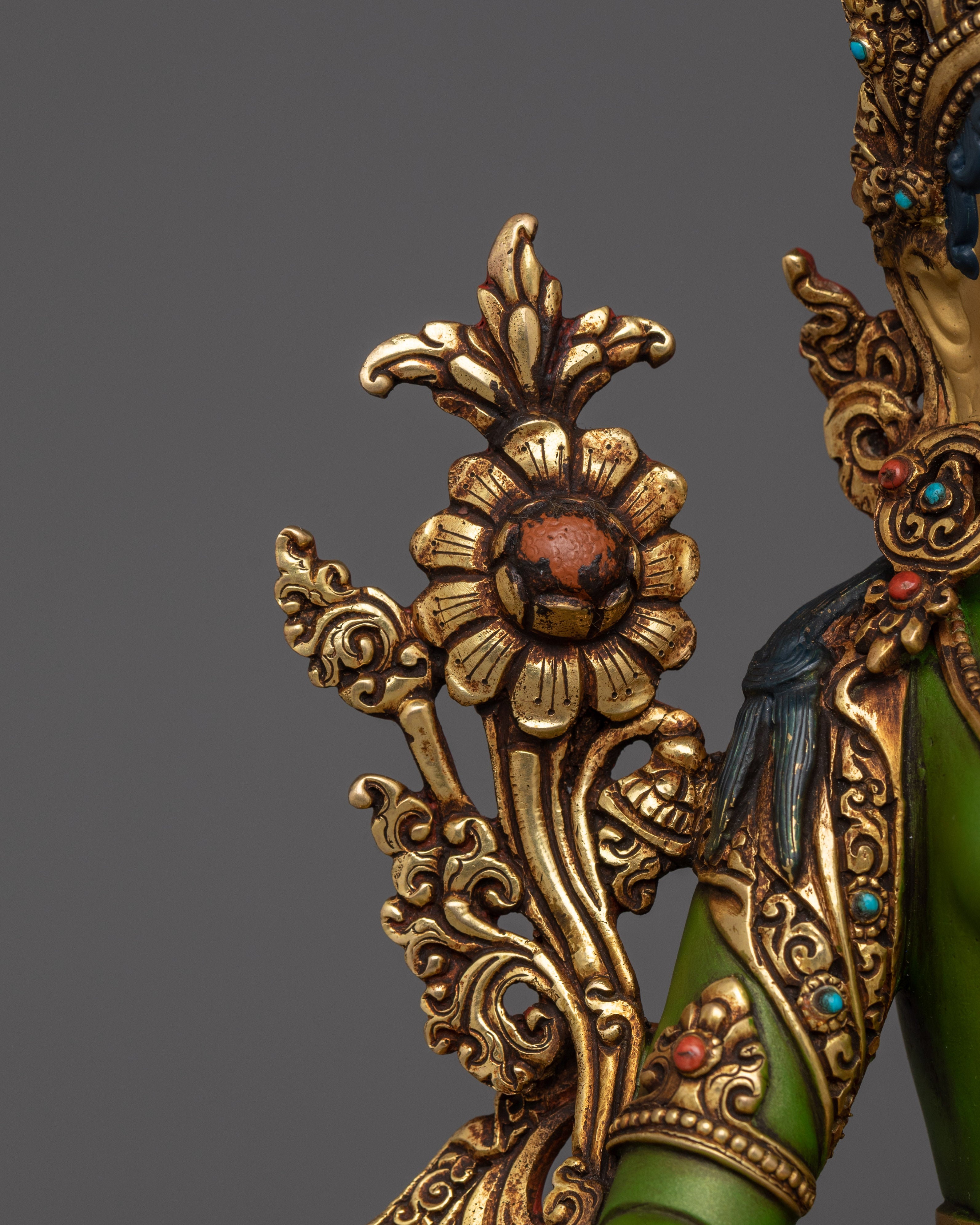 Swift Protector Green Tara Statue | Shyama Tara Handcrafted Sculpture