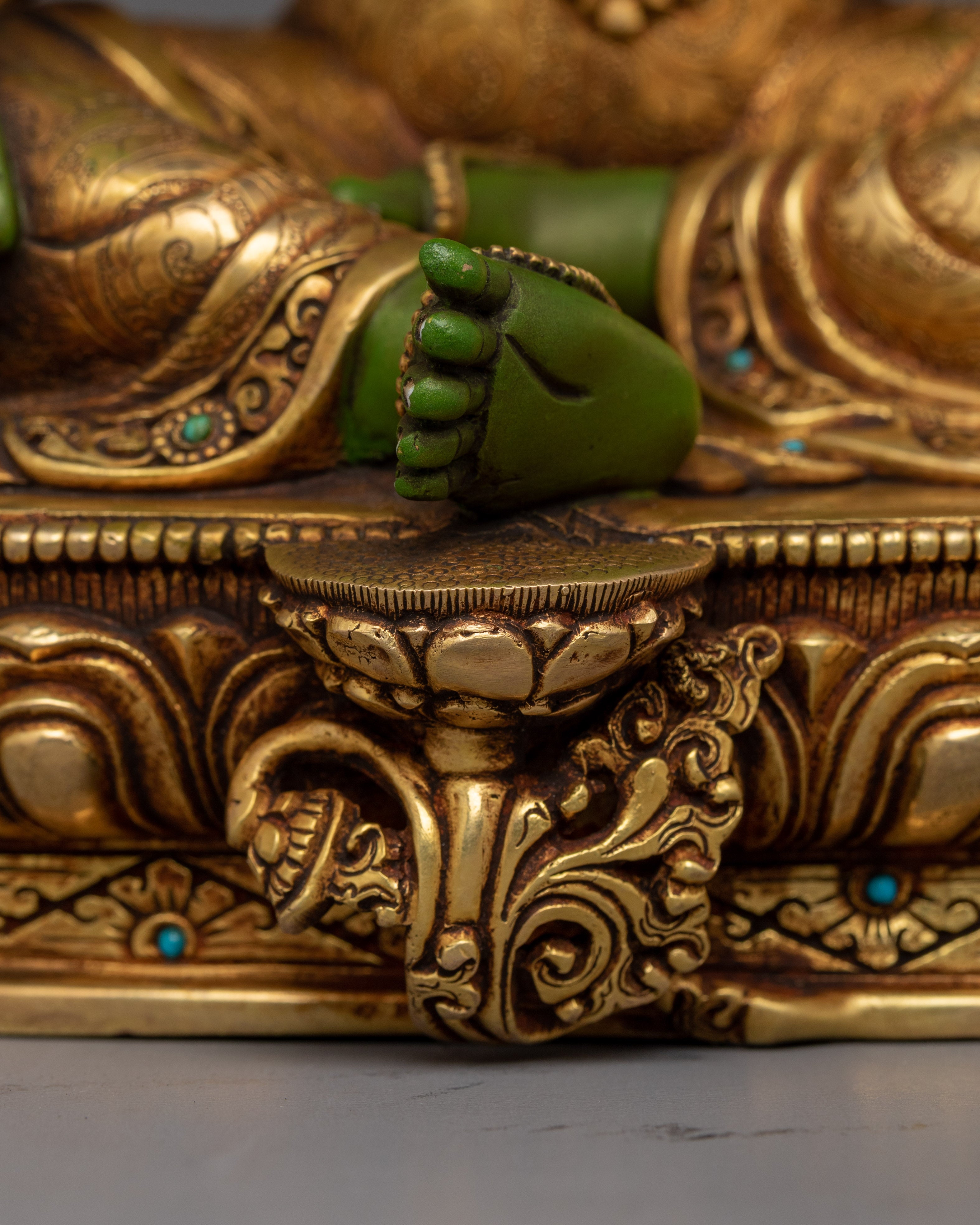 Swift Protector Green Tara Statue | Shyama Tara Handcrafted Sculpture