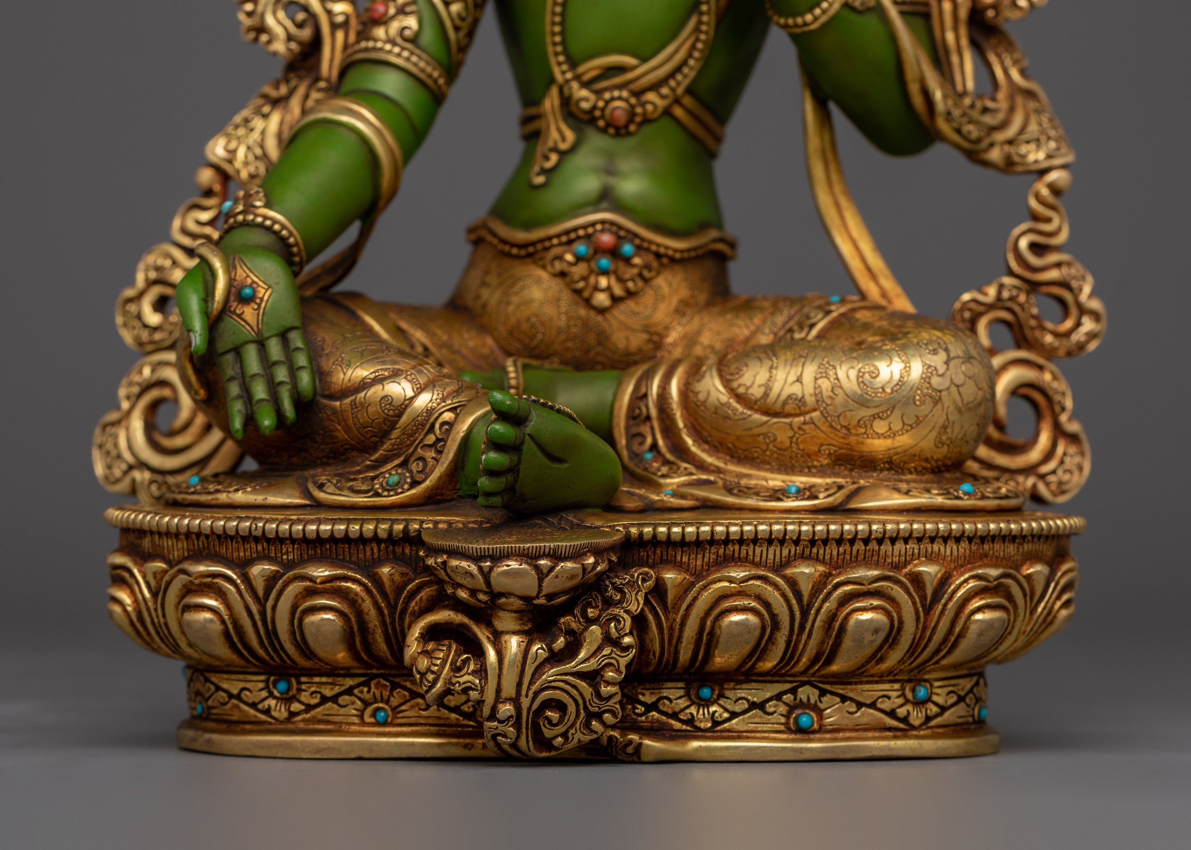 Swift Protector Green Tara Statue | Shyama Tara Handcrafted Sculpture
