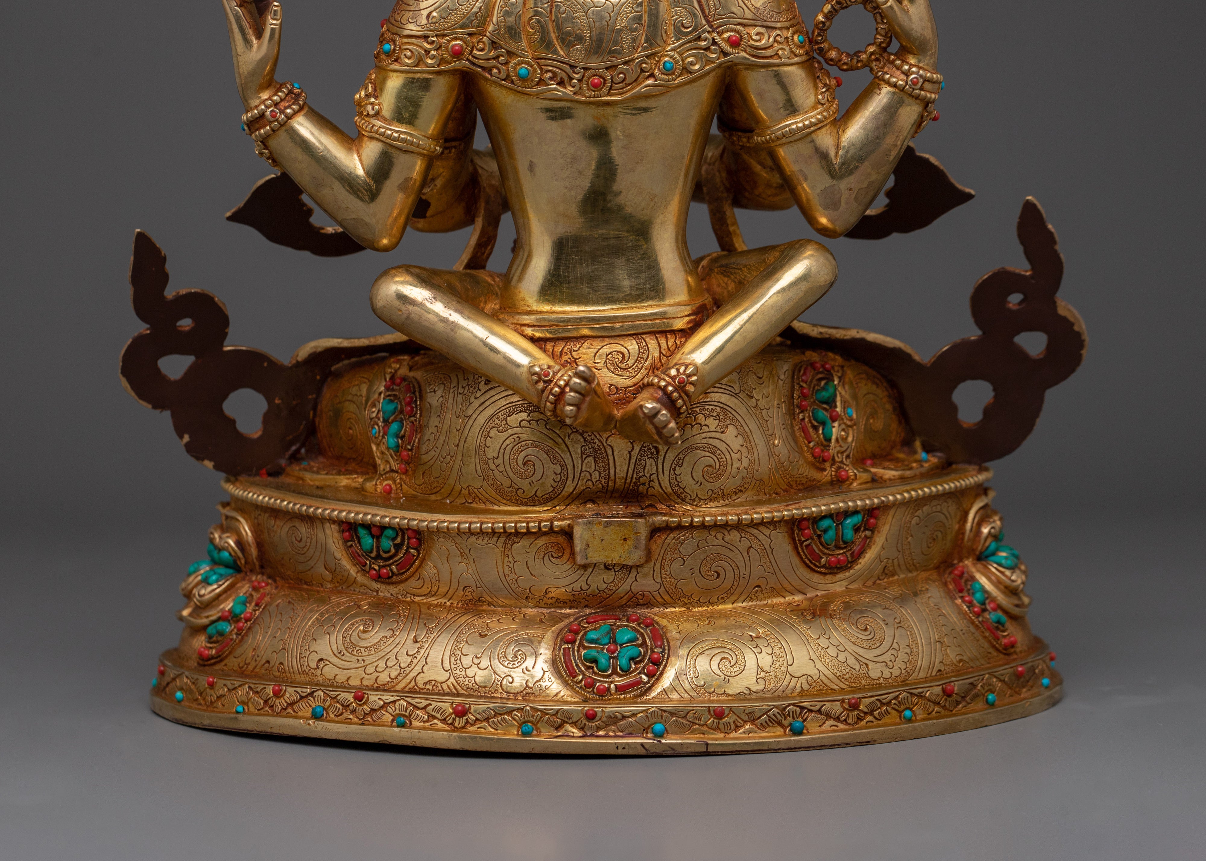 Statue of Chenrezig with Consort | Sculpture for Decor