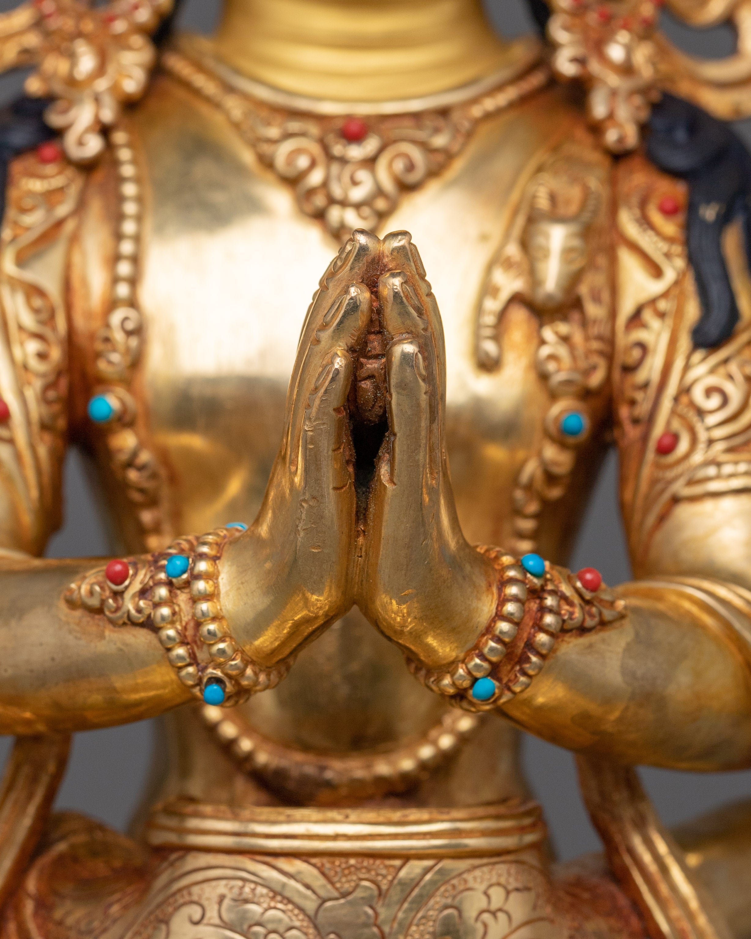 Statue of Chenrezig with Consort | Sculpture for Decor