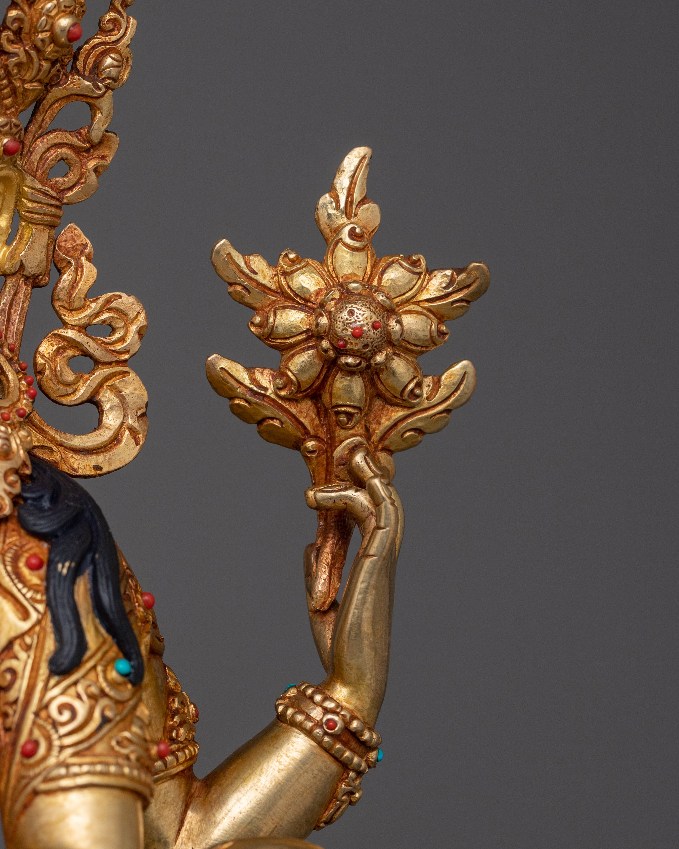 Statue of Chenrezig with Consort | Sculpture for Decor