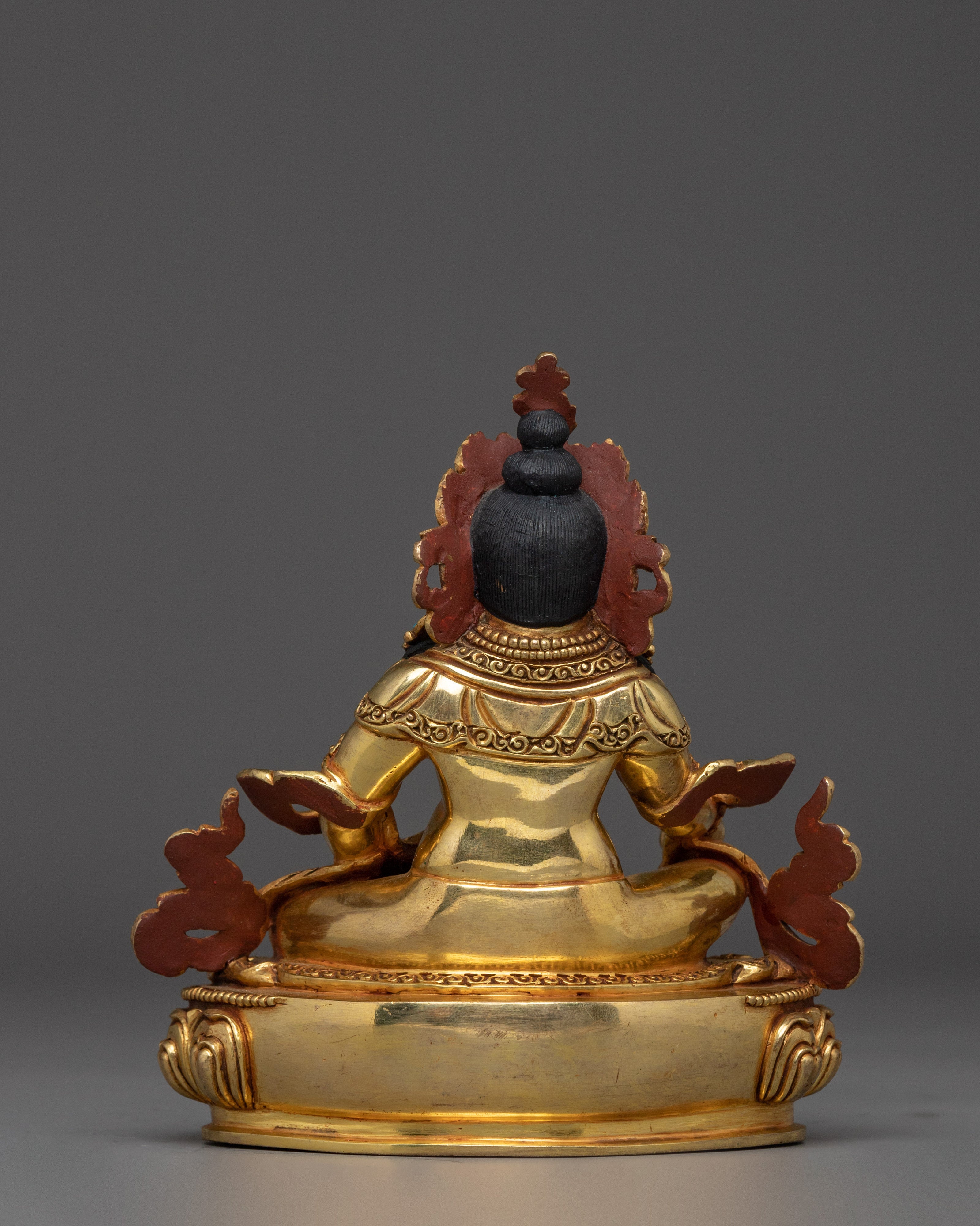 Traditional Copper Statue of Dzambhala | Sculpture for Shrine and Dharma Decor