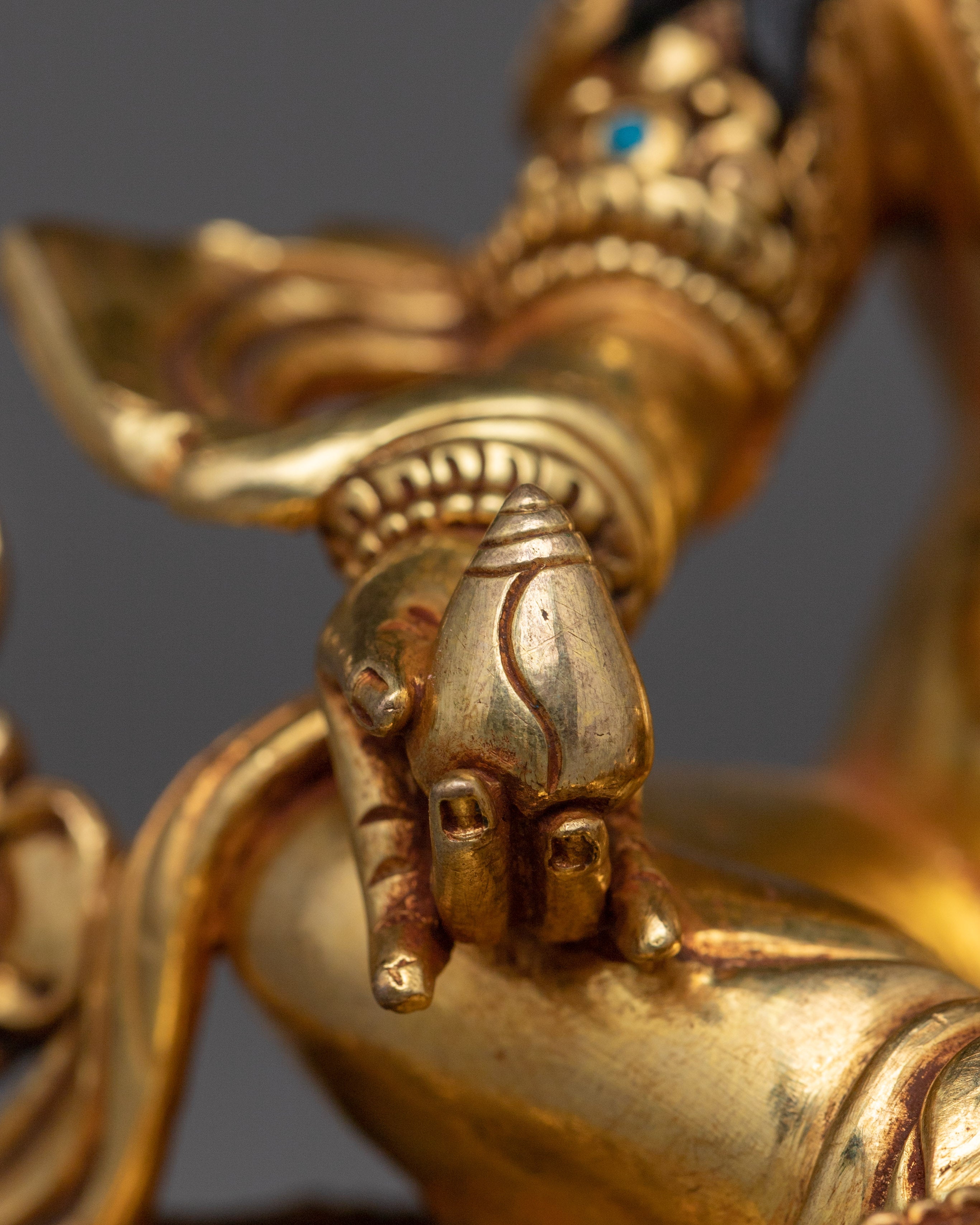 Traditional Copper Statue of Dzambhala | Sculpture for Shrine and Dharma Decor