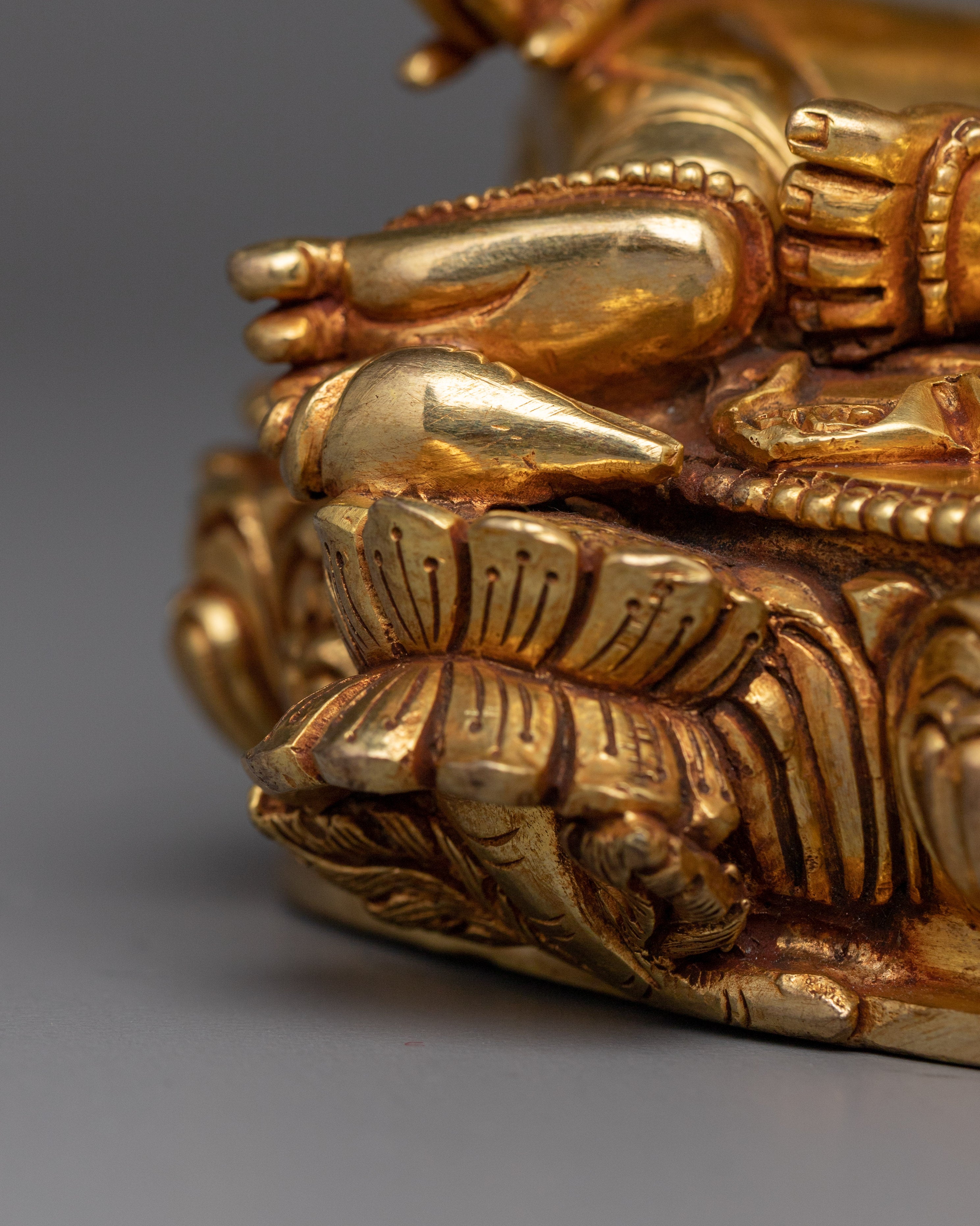 Traditional Copper Statue of Dzambhala | Sculpture for Shrine and Dharma Decor