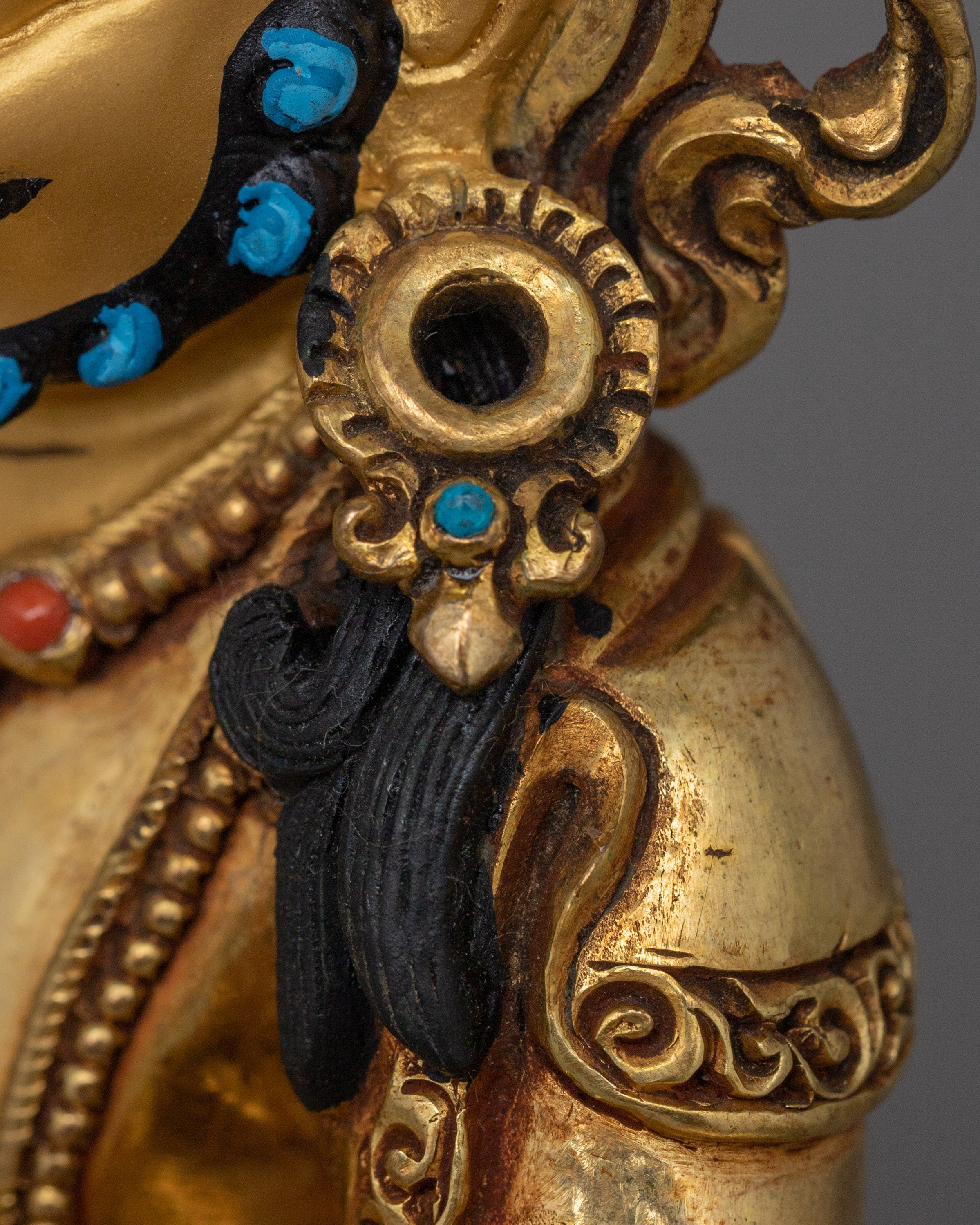 Traditional Copper Statue of Dzambhala | Sculpture for Shrine and Dharma Decor