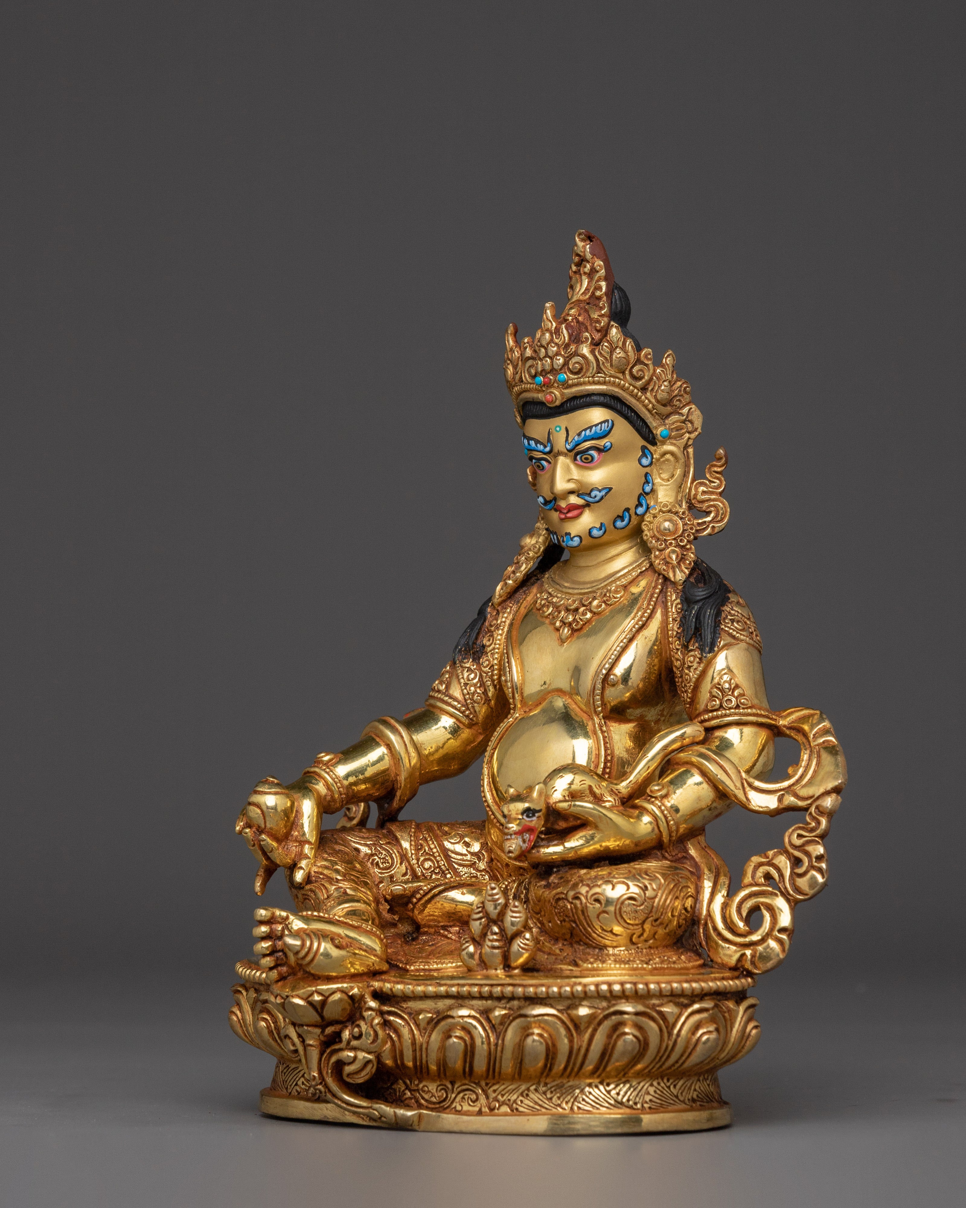 Wealth and Prosperity Deity Dzambhala | Traditional Nepalese Art