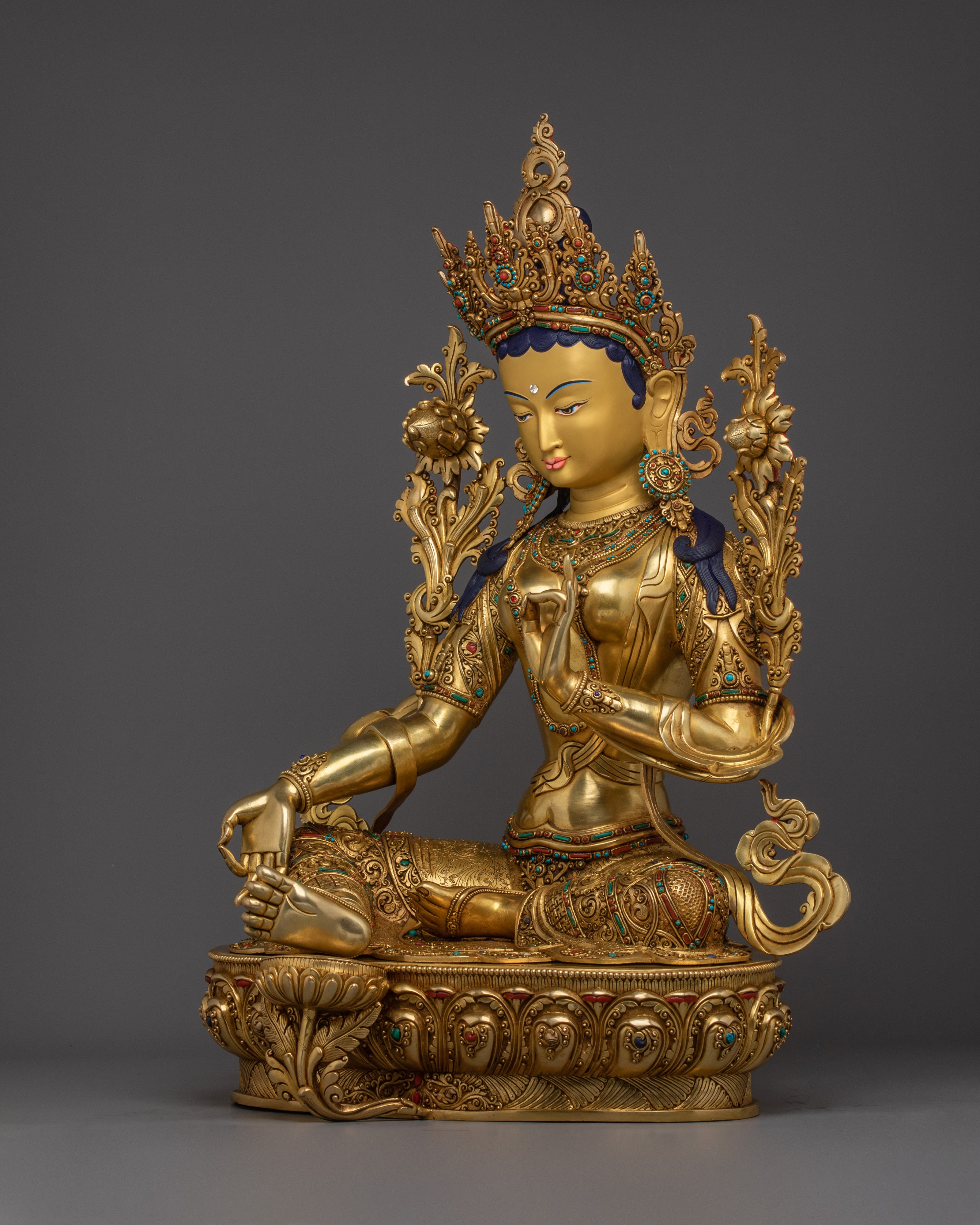Figurine of Buddhist Goddess Green Tara | Compassionate Energy