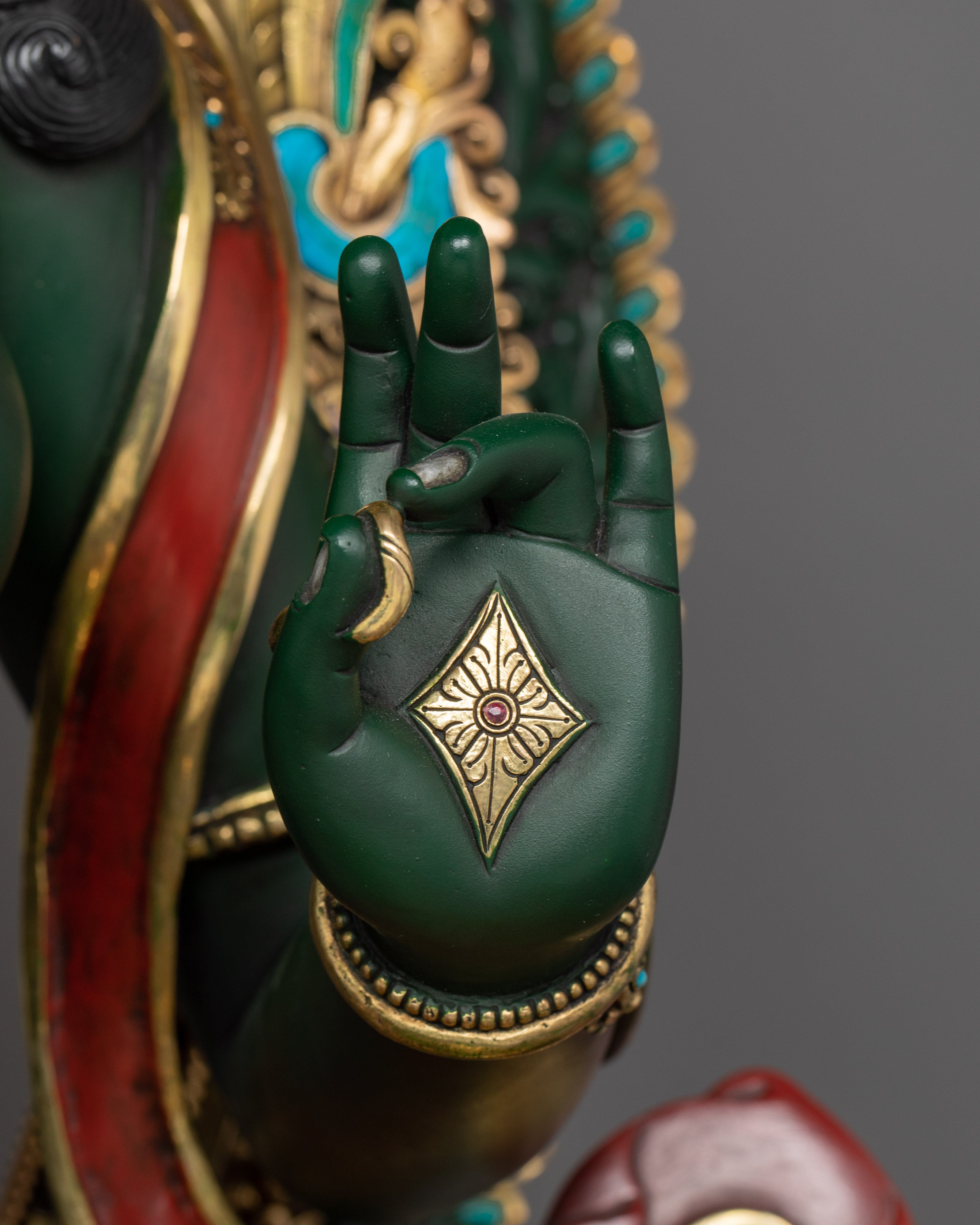 Compassionate Goddess Green Tara Statue | Shyama Tara Sculpture