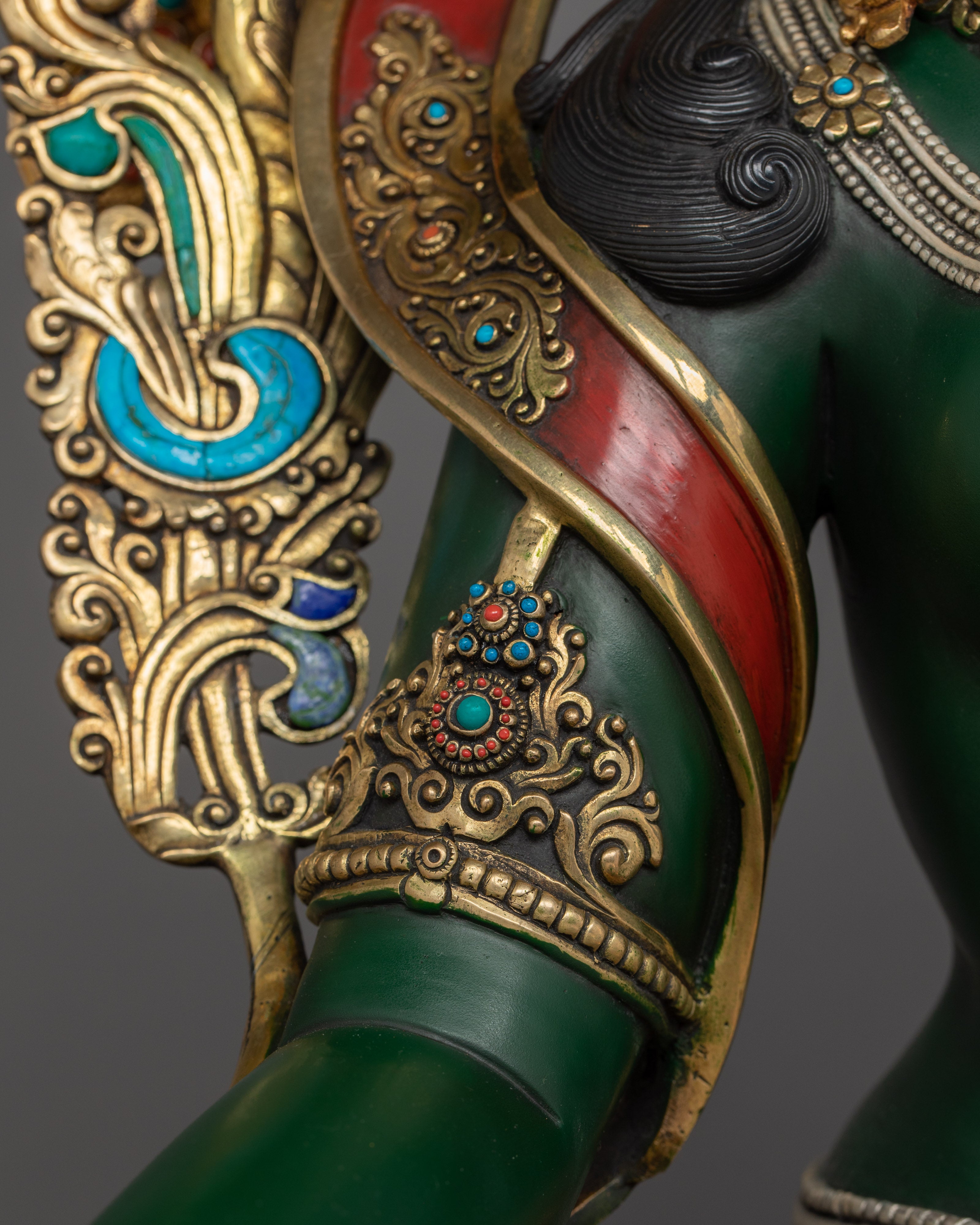 Compassionate Goddess Green Tara Statue | Shyama Tara Sculpture