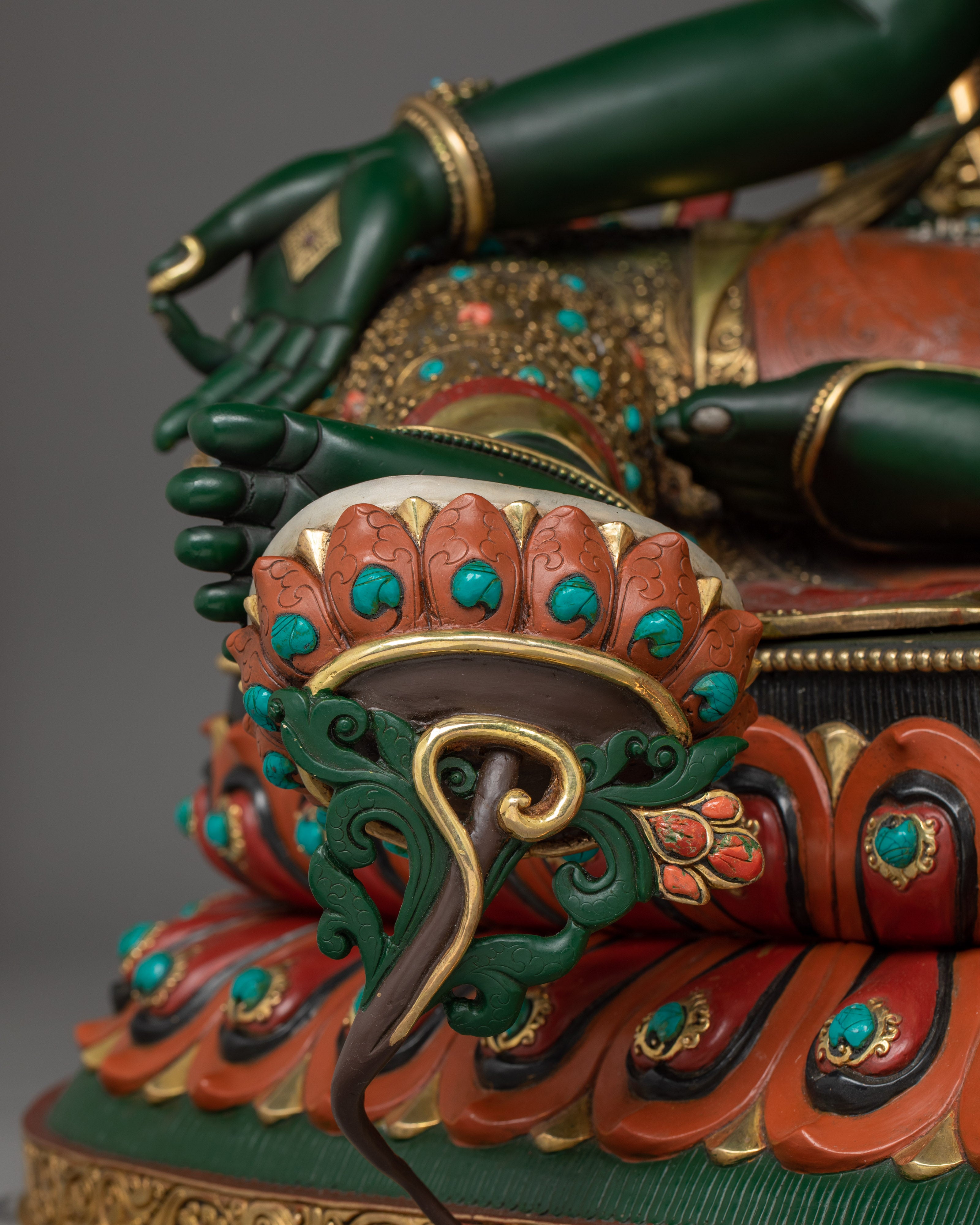 Compassionate Goddess Green Tara Statue | Shyama Tara Sculpture