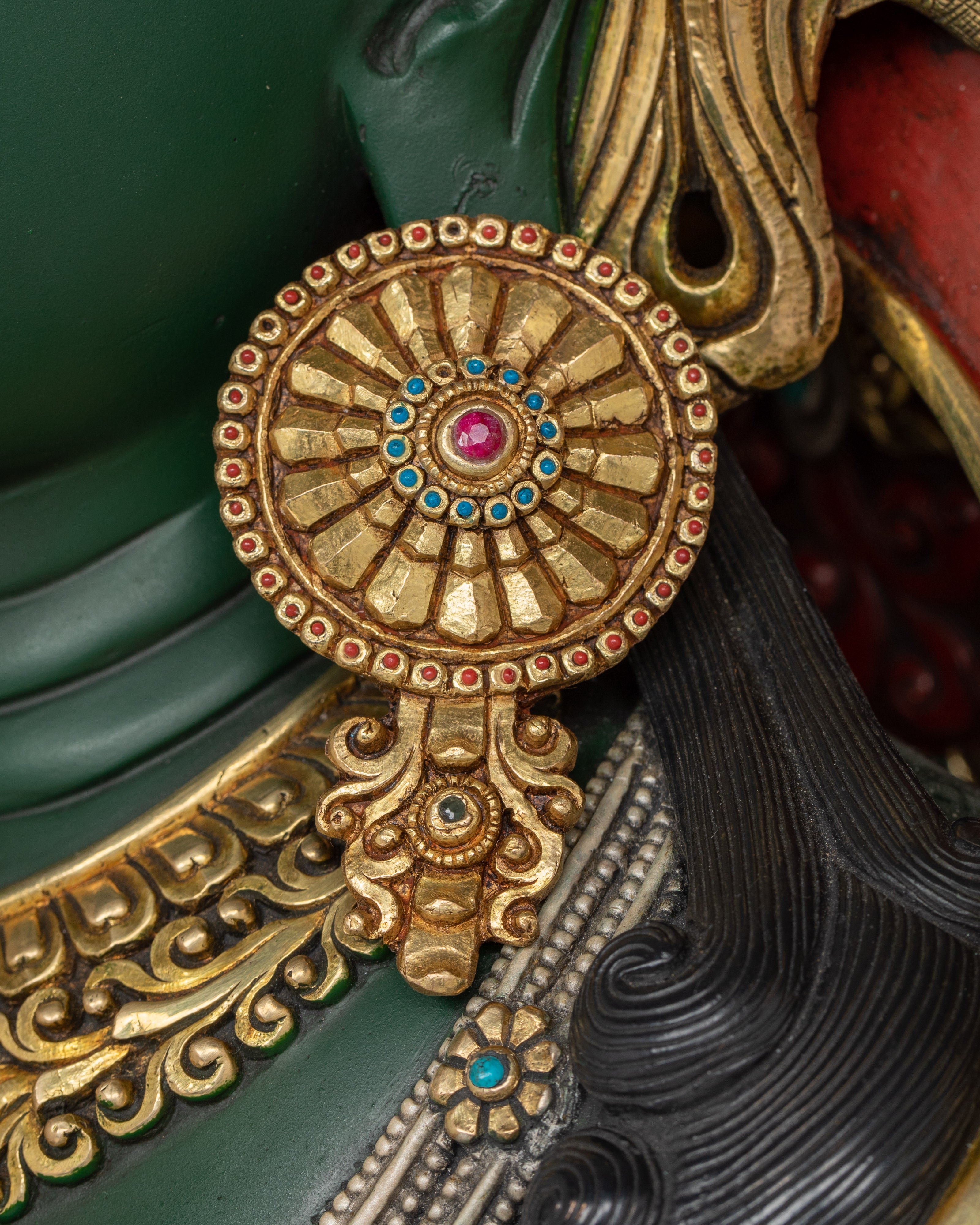 Compassionate Goddess Green Tara Statue | Shyama Tara Sculpture