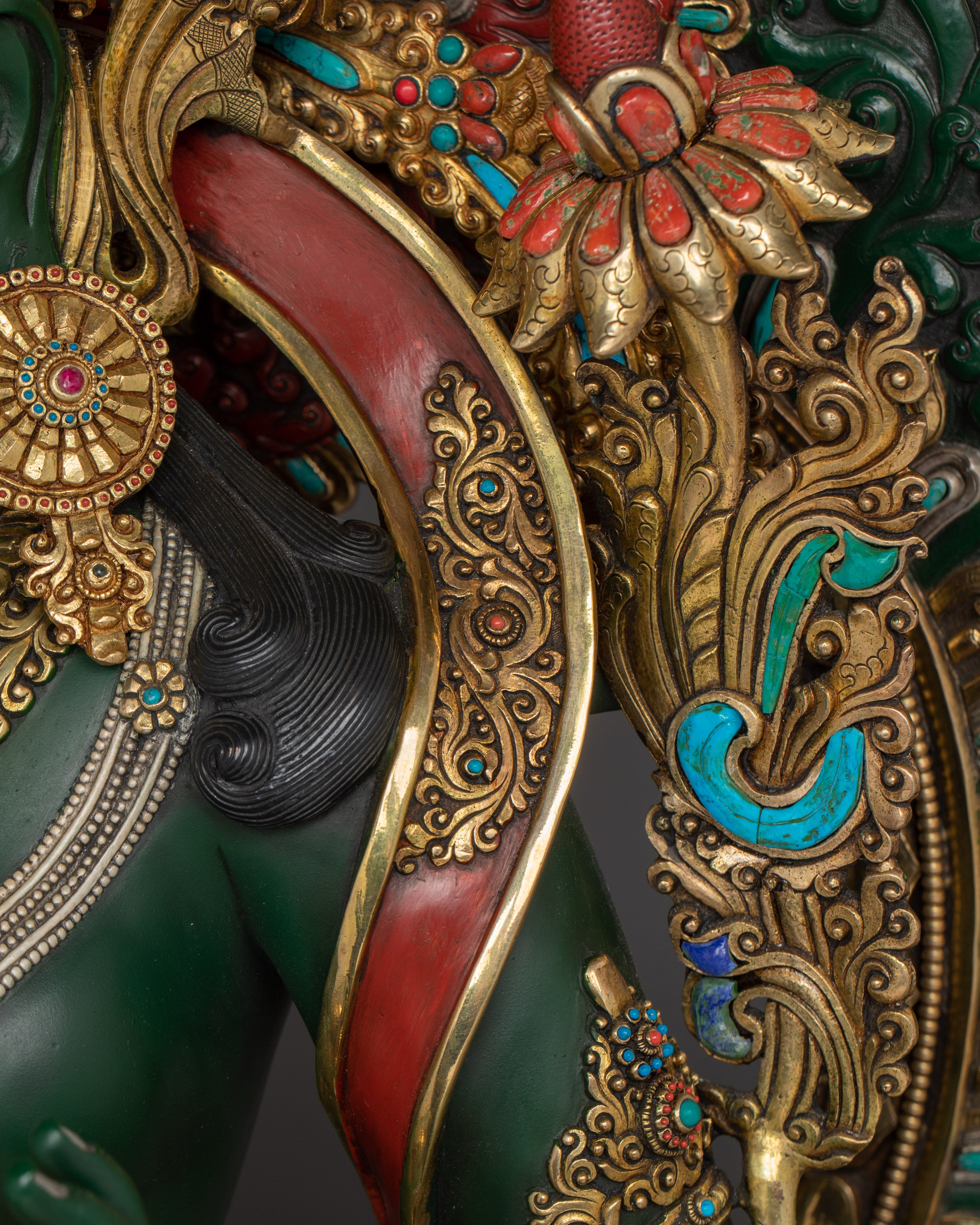 Compassionate Goddess Green Tara Statue | Shyama Tara Sculpture