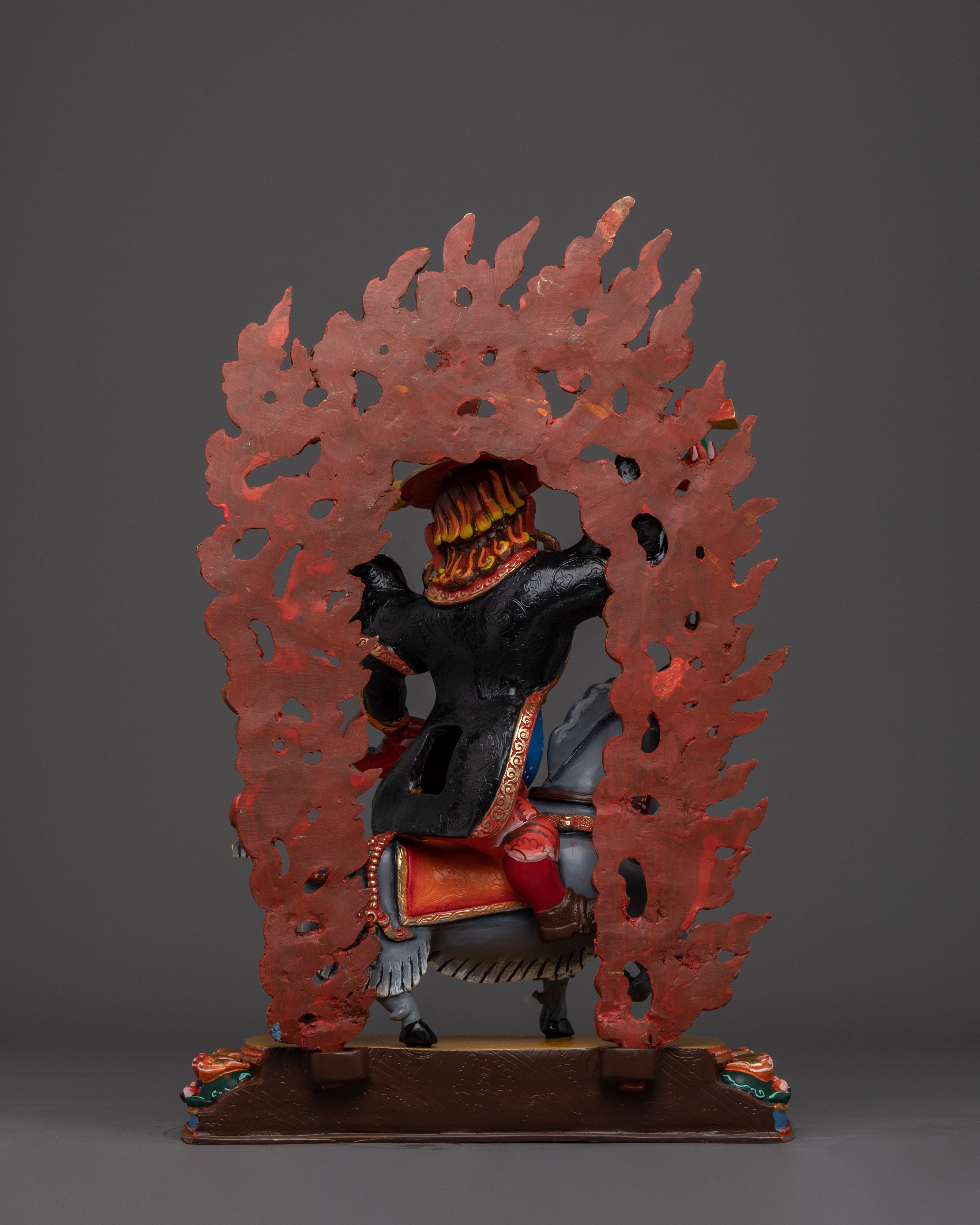 Blacksmith Damchen Garwa Nagpo Statue | Powerful Guardian of Buddhist Teachings