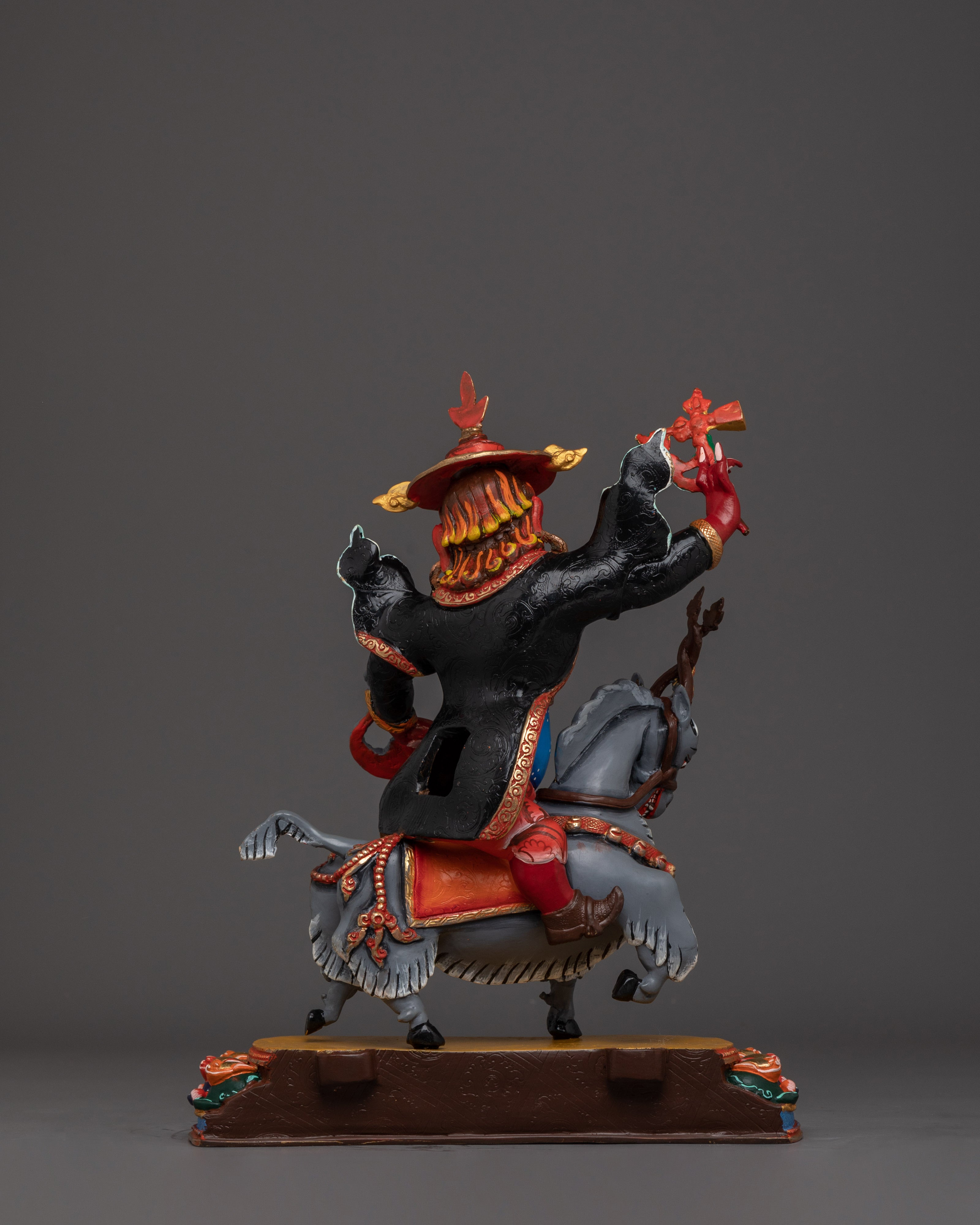 Blacksmith Damchen Garwa Nagpo Statue | Powerful Guardian of Buddhist Teachings