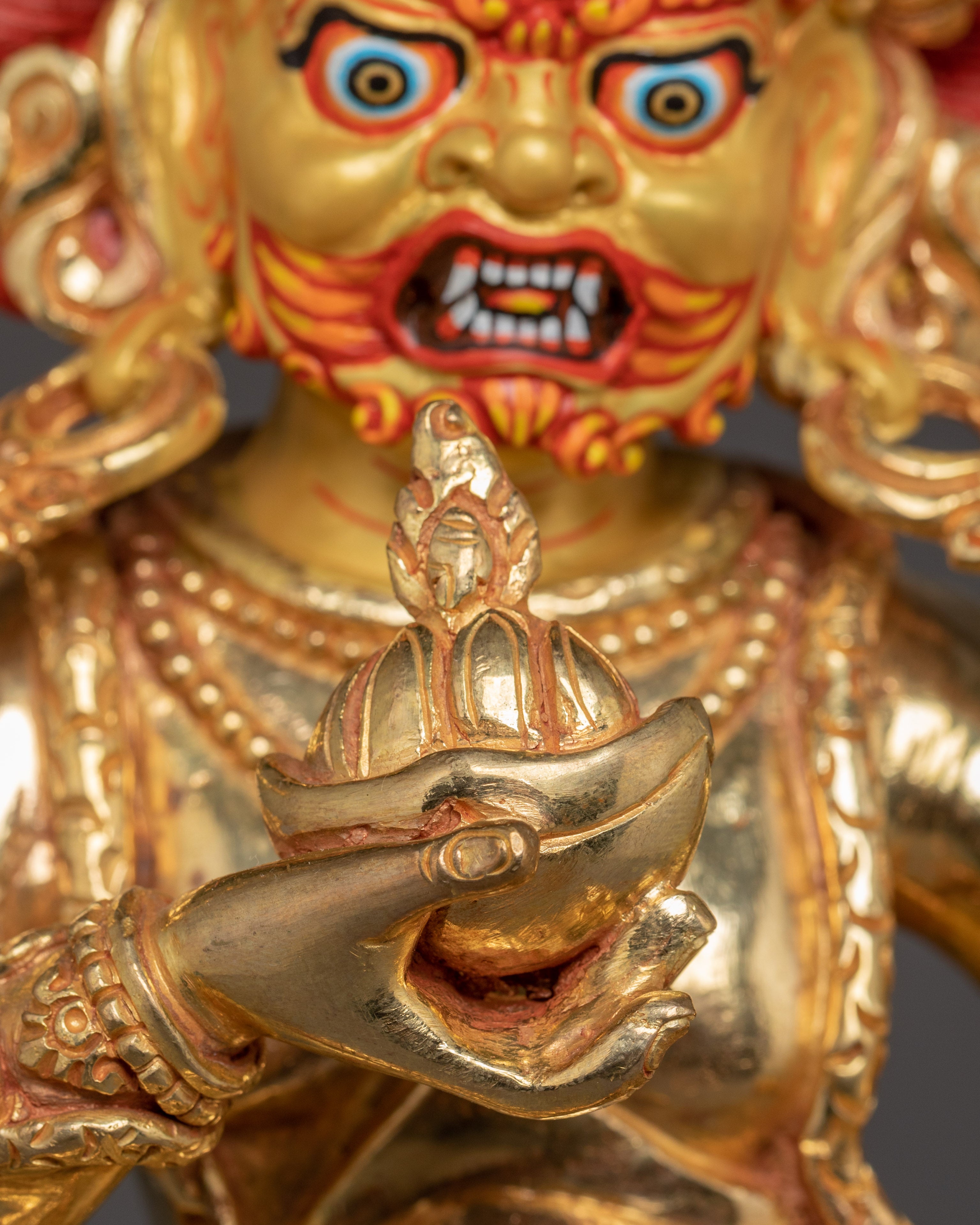 Fierce Black Dzambhala Statue | Remover of Poverty and Misfortune