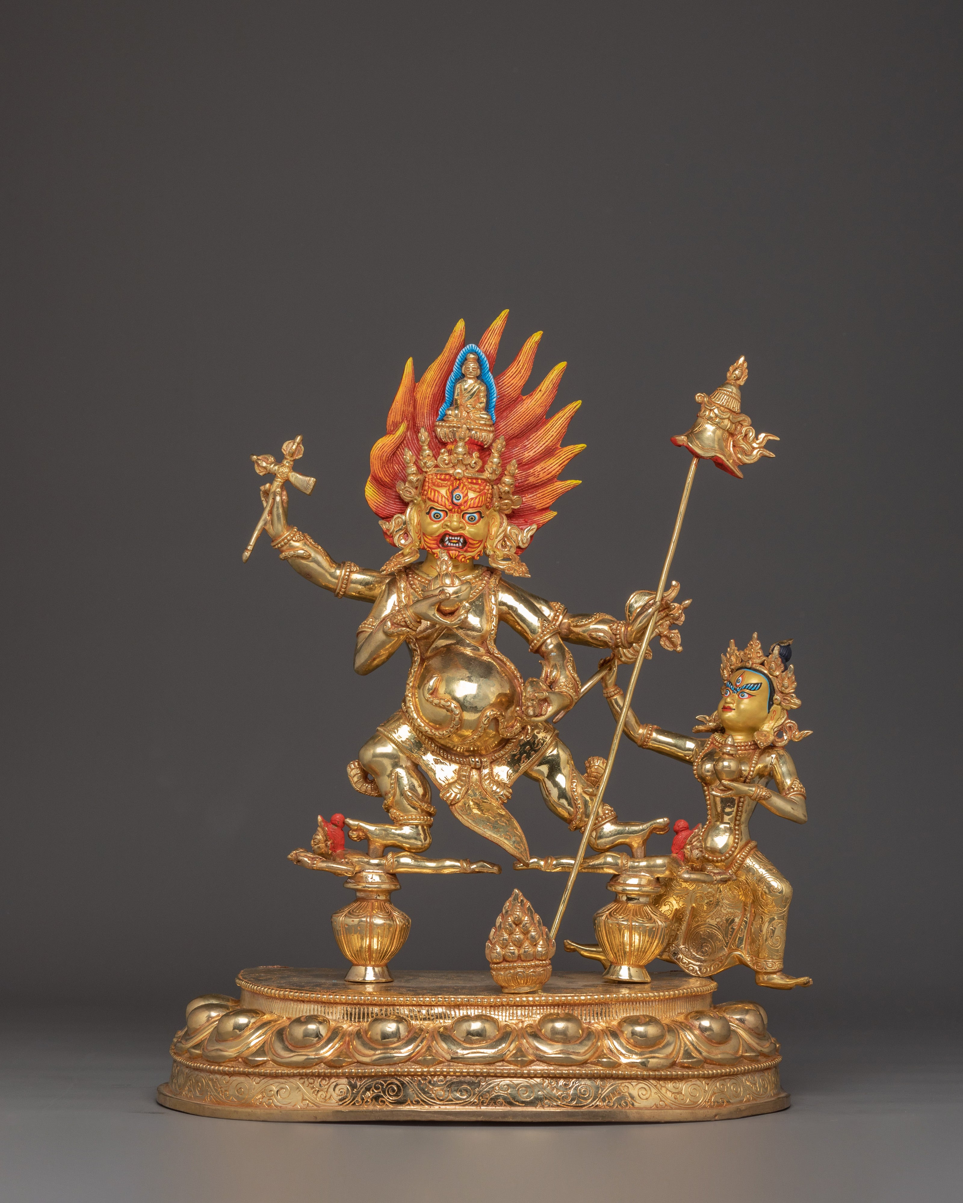 Fierce Black Dzambhala Statue | Remover of Poverty and Misfortune
