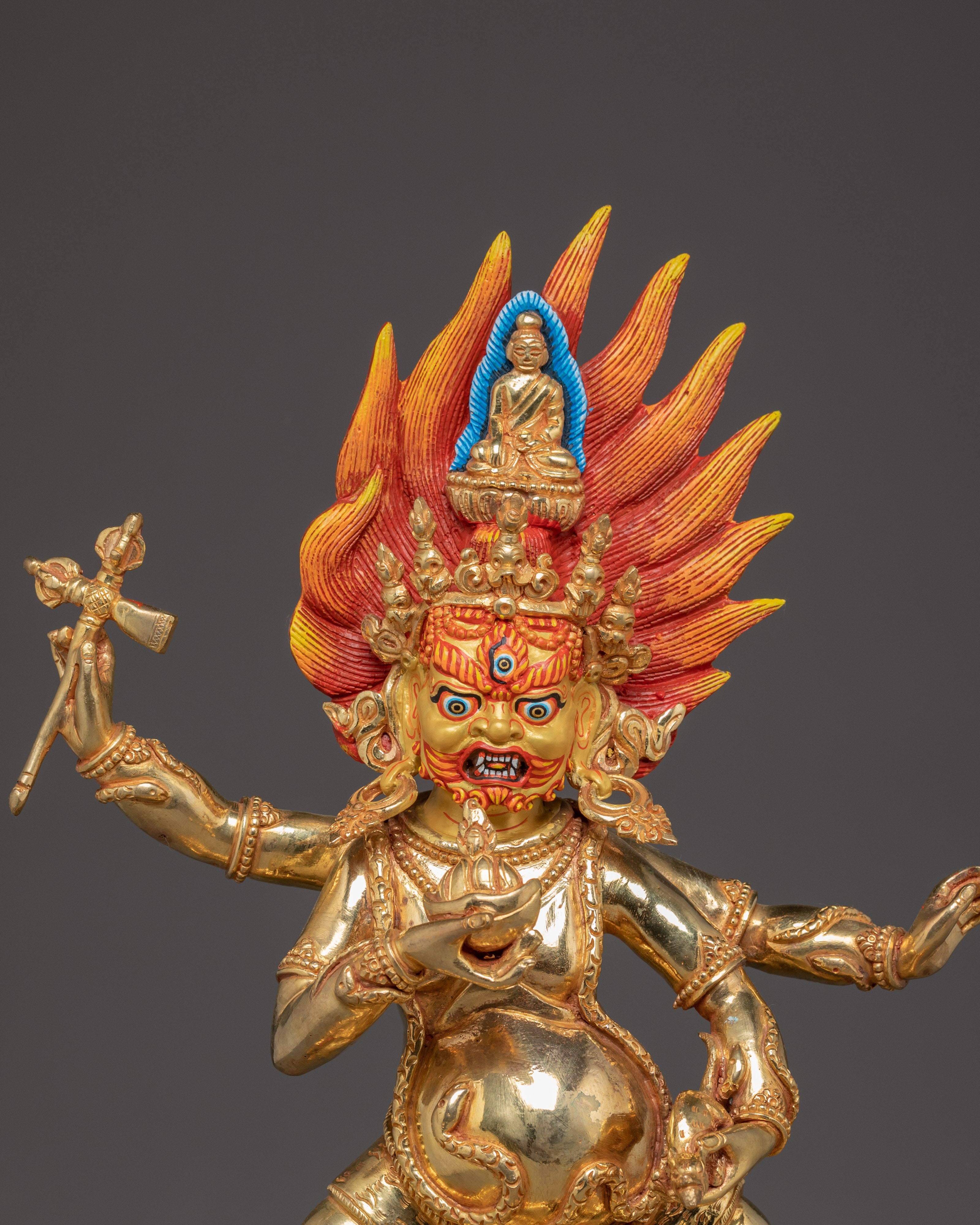 Fierce Black Dzambhala Statue | Remover of Poverty and Misfortune