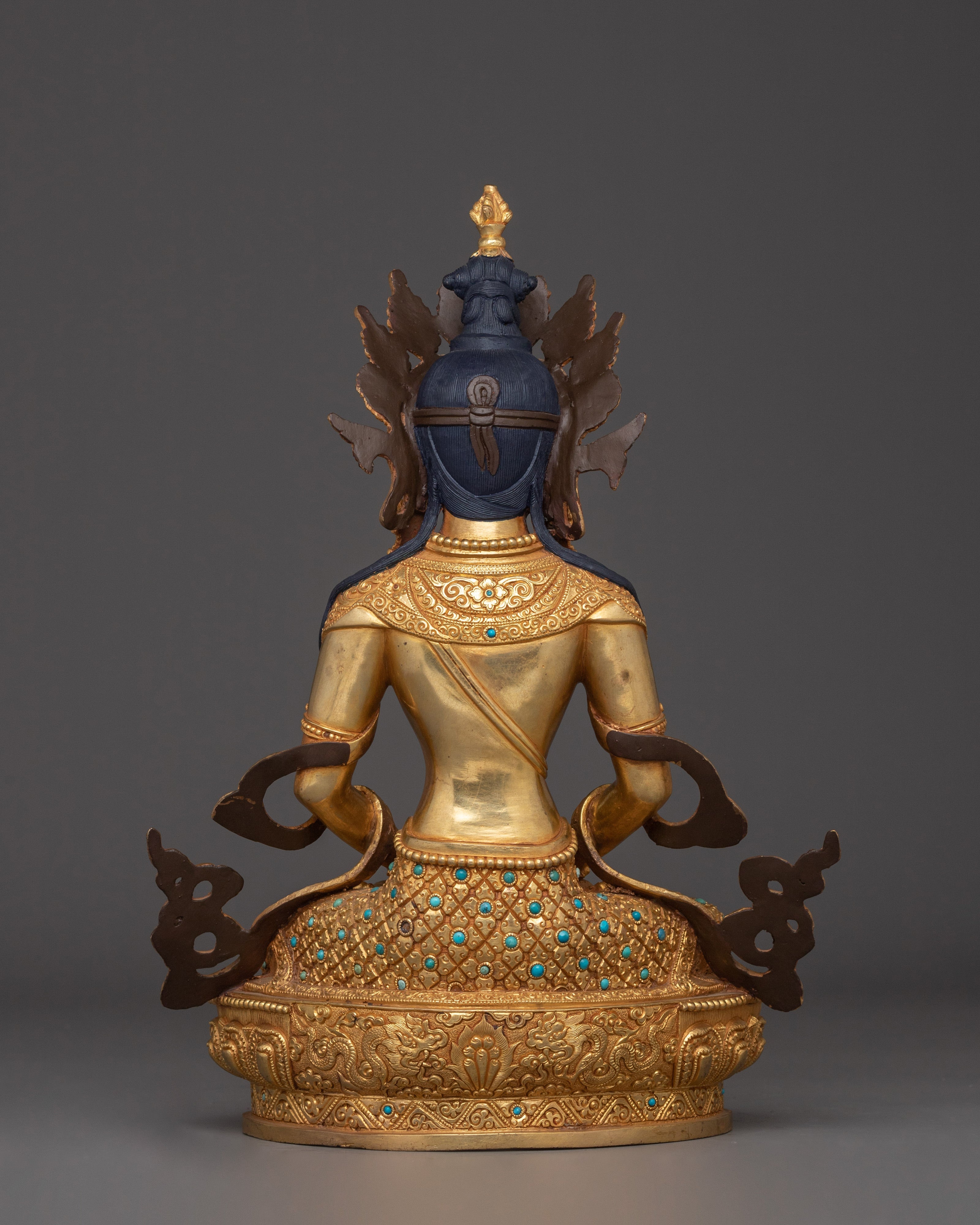 Long Life Buddha Amitayus Golden Statue | Buddha of Infinite Light