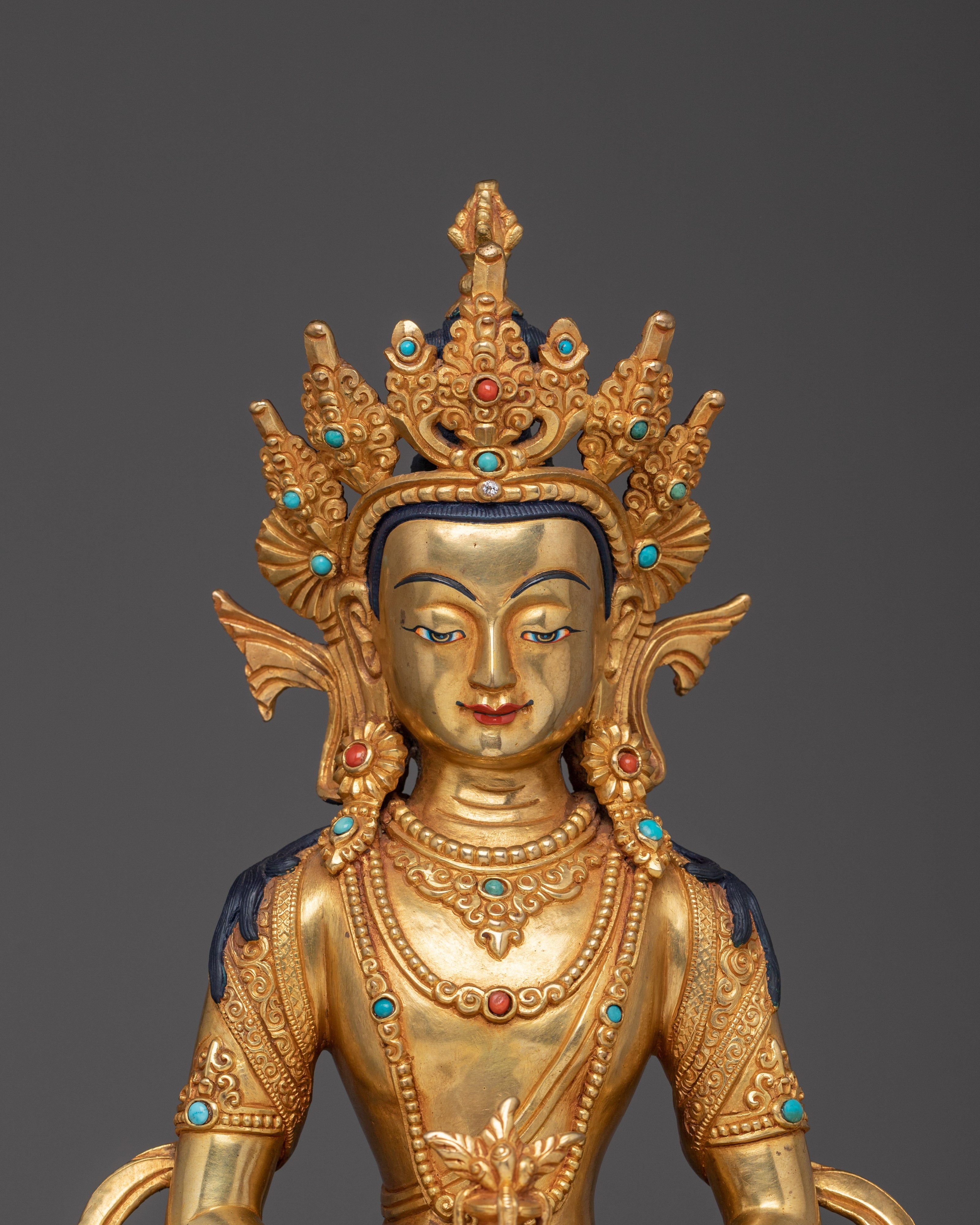 Long Life Buddha Amitayus Golden Statue | Buddha of Infinite Light
