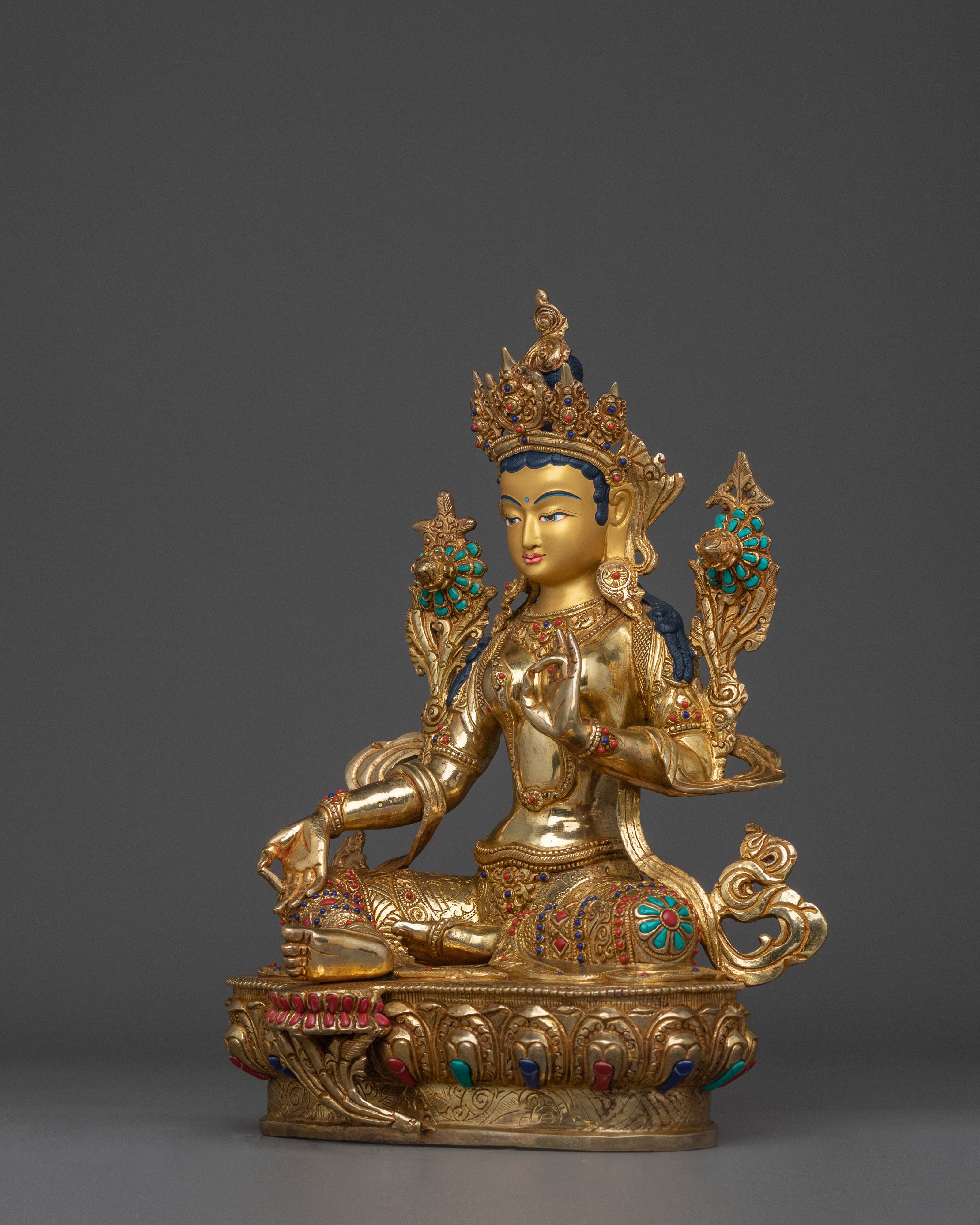 Sculpture of Mother of Liberation Green Tara | The Swift Savior of Compassion