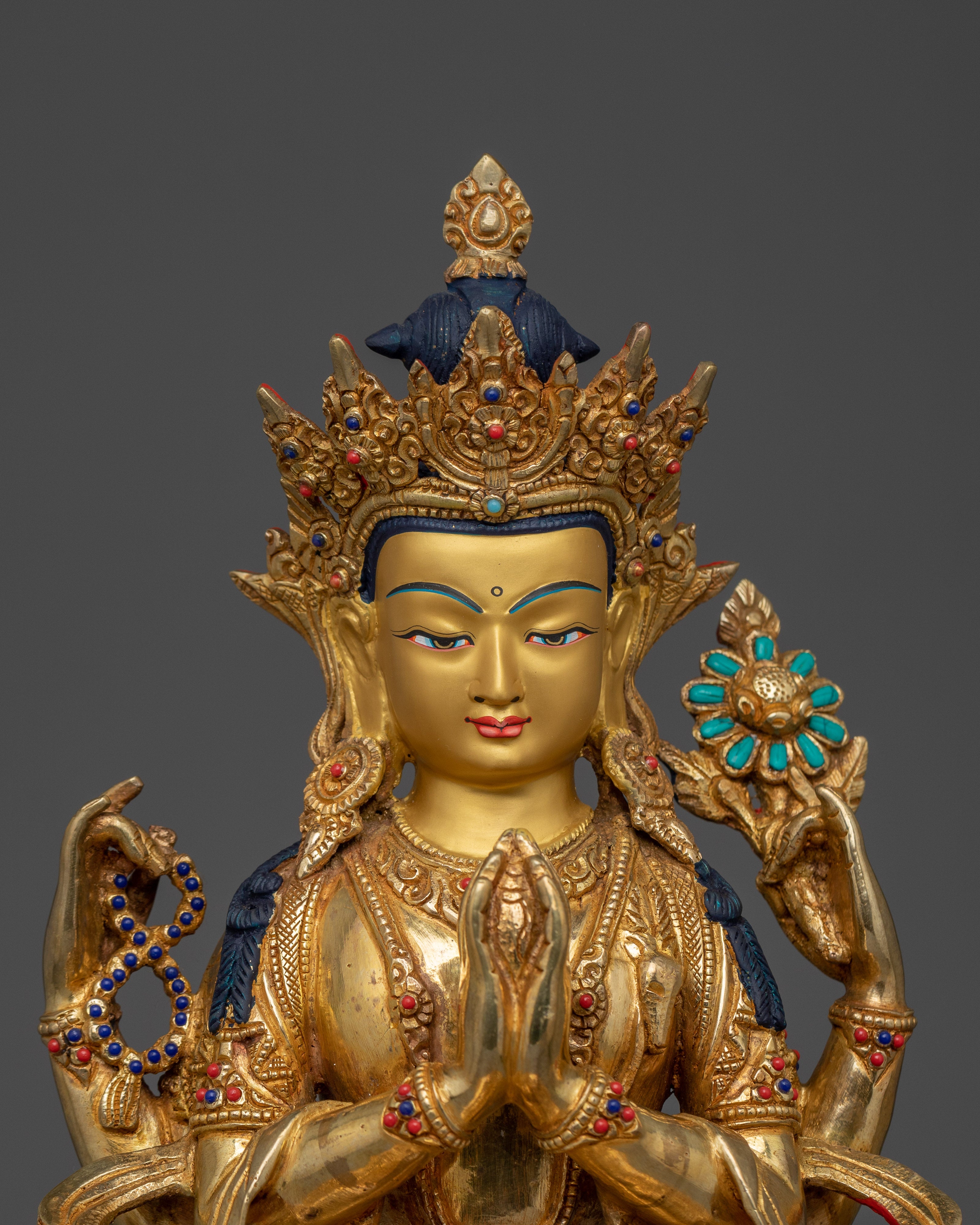 Tear of Compassion Chenrezig Statue | Traditional Artwork