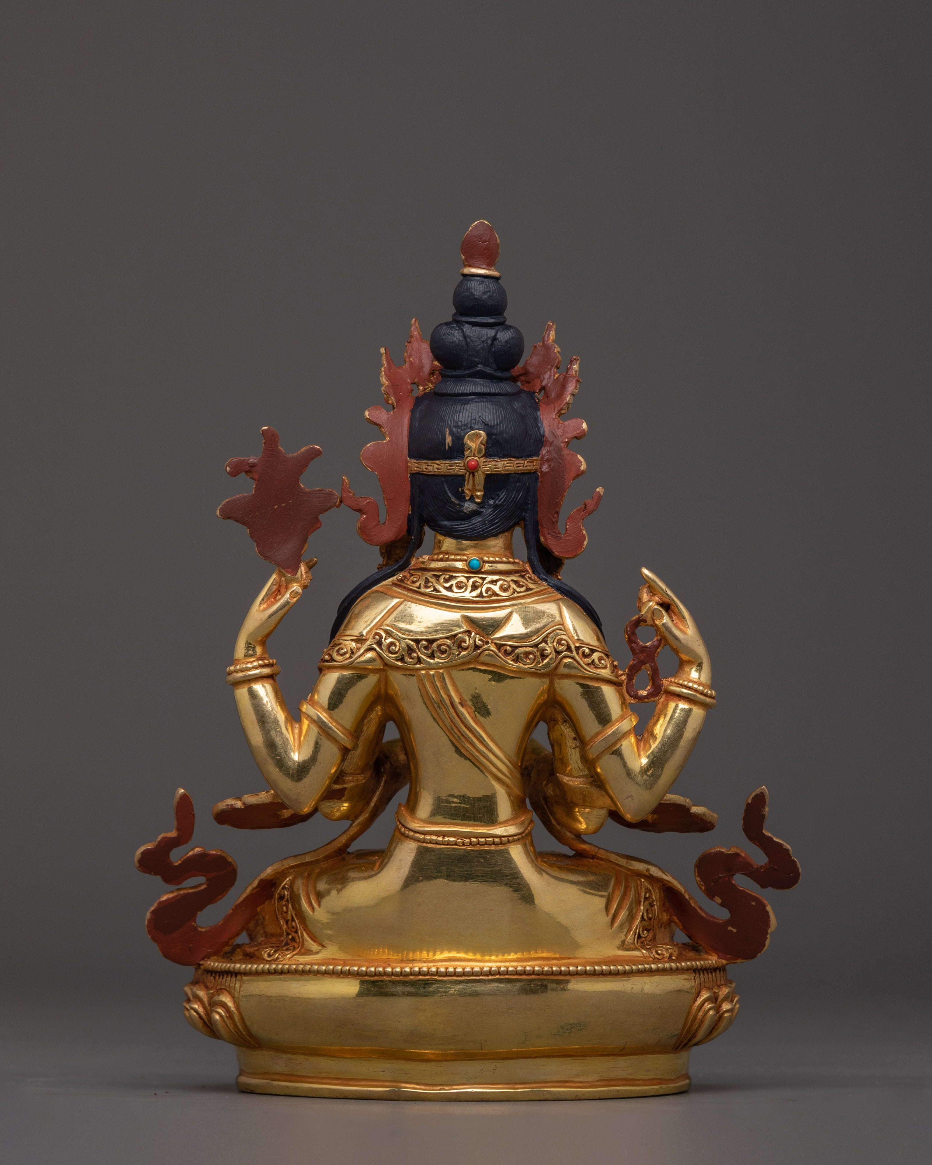 Tibetan Sacred Sculpture of Chenrezig | The Bodhisattva of Boundless Compassion
