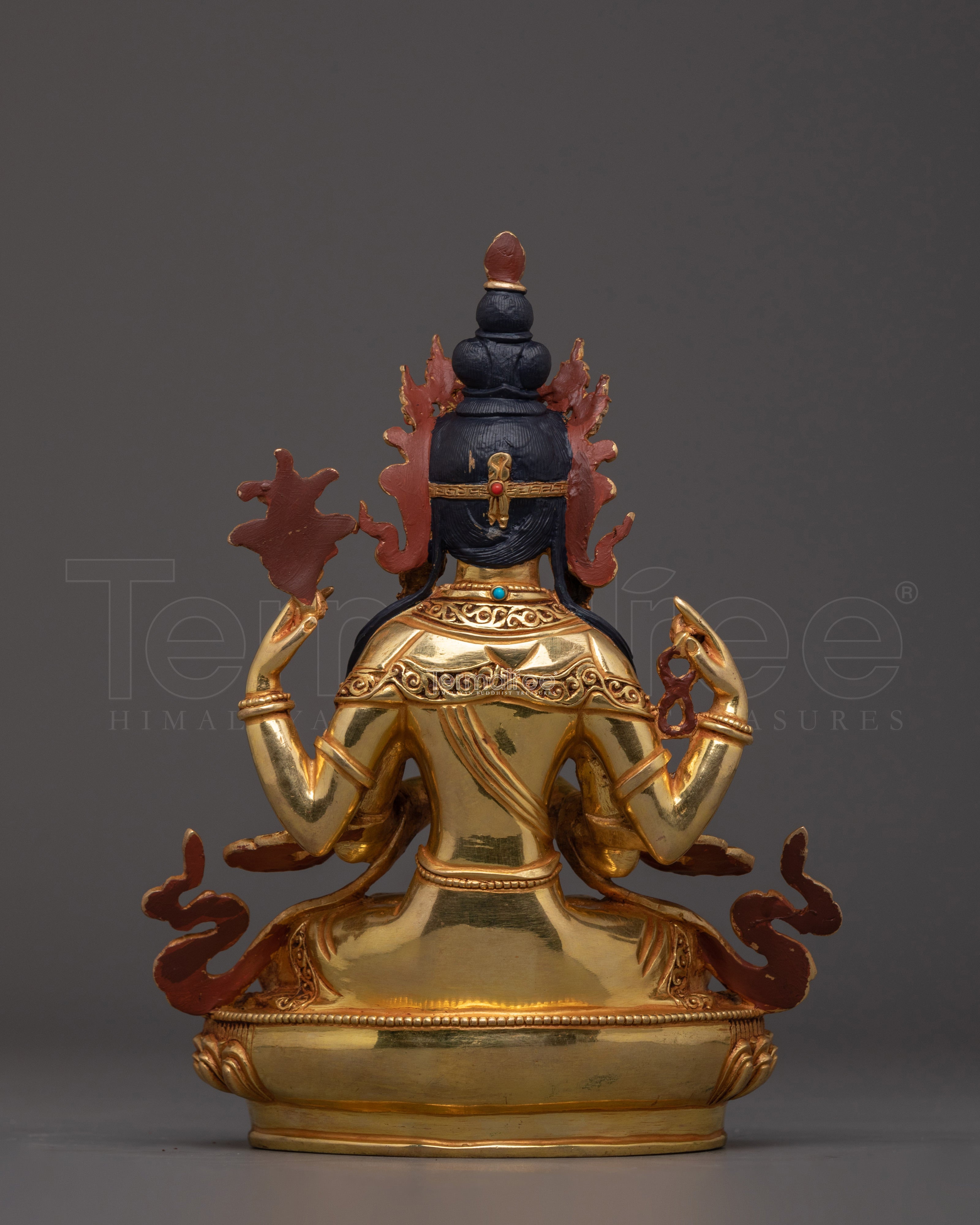 Tibetan Sacred Sculpture of Chenrezig | The Bodhisattva of Boundless Compassion