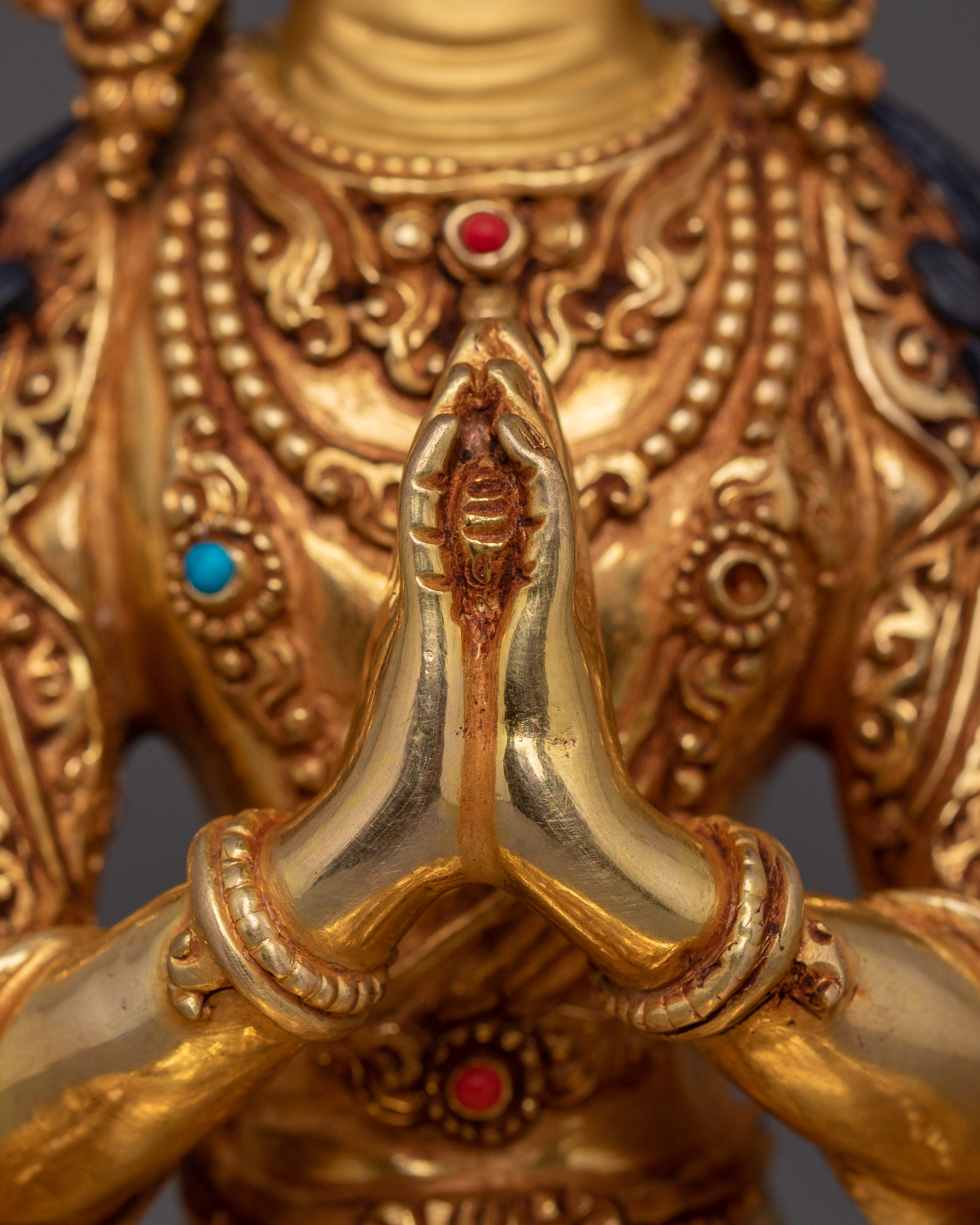 Tibetan Sacred Sculpture of Chenrezig | The Bodhisattva of Boundless Compassion