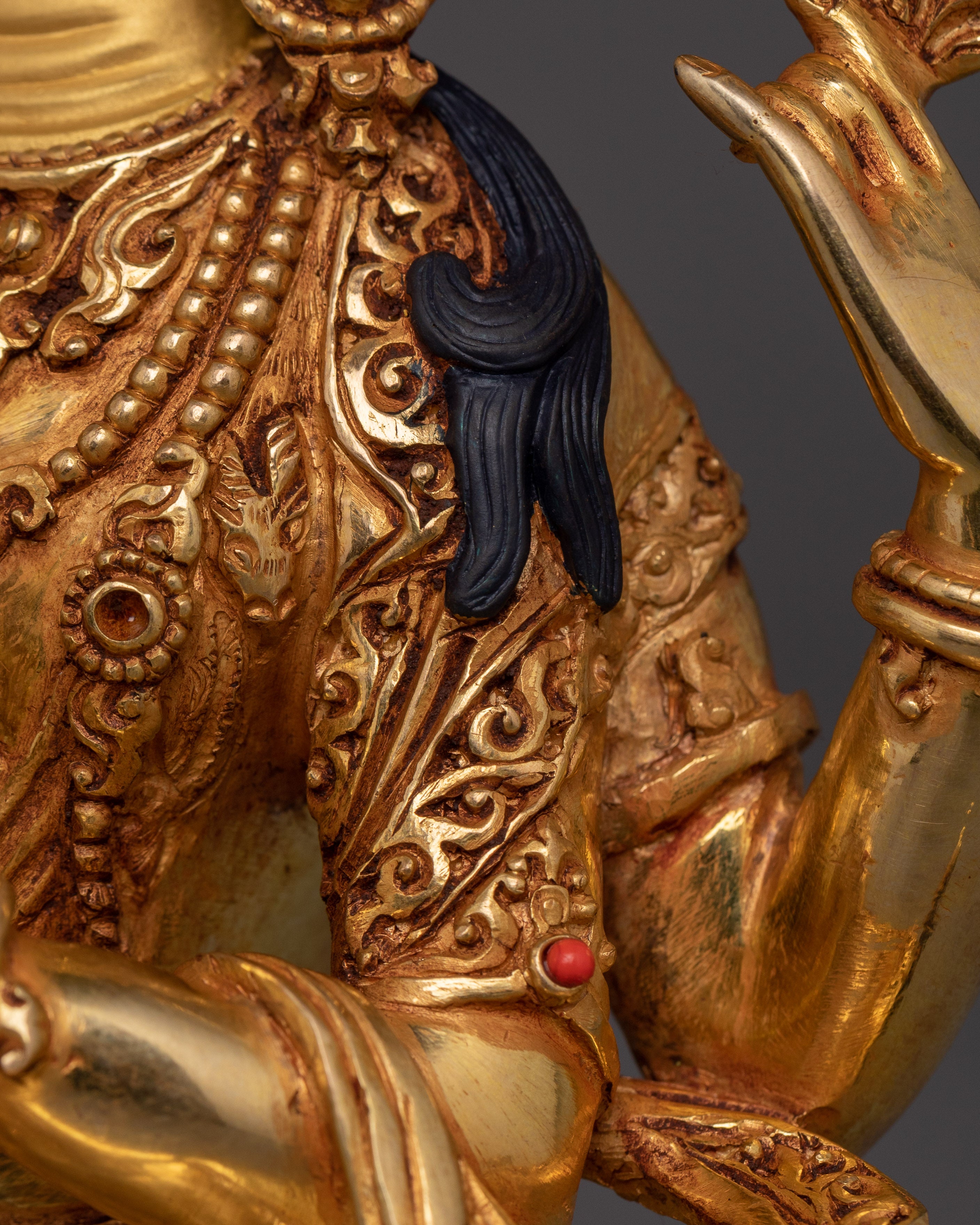 Tibetan Sacred Sculpture of Chenrezig | The Bodhisattva of Boundless Compassion