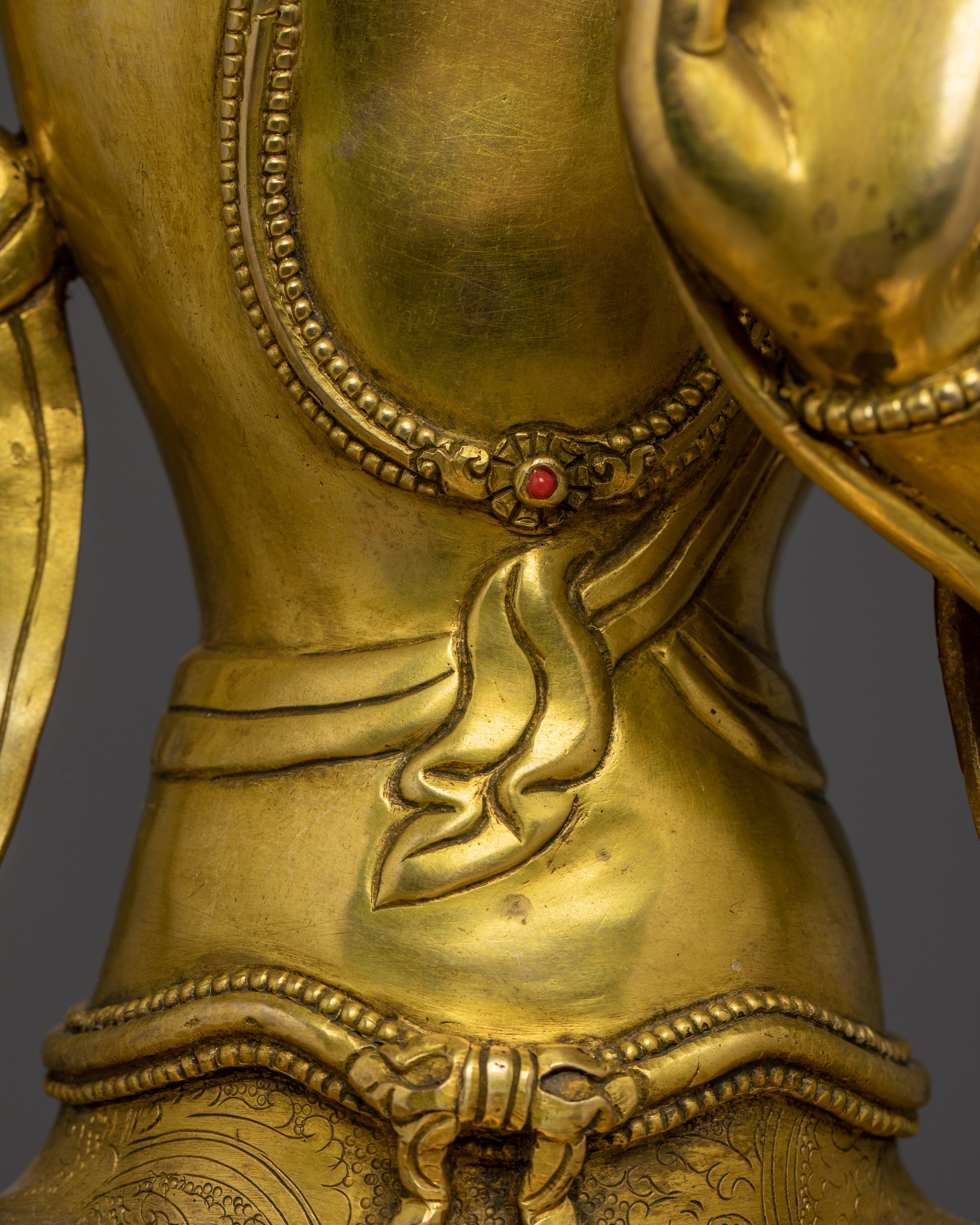 Traditional Tibetan Sculpture of Manjushri | The Flame of Wisdom