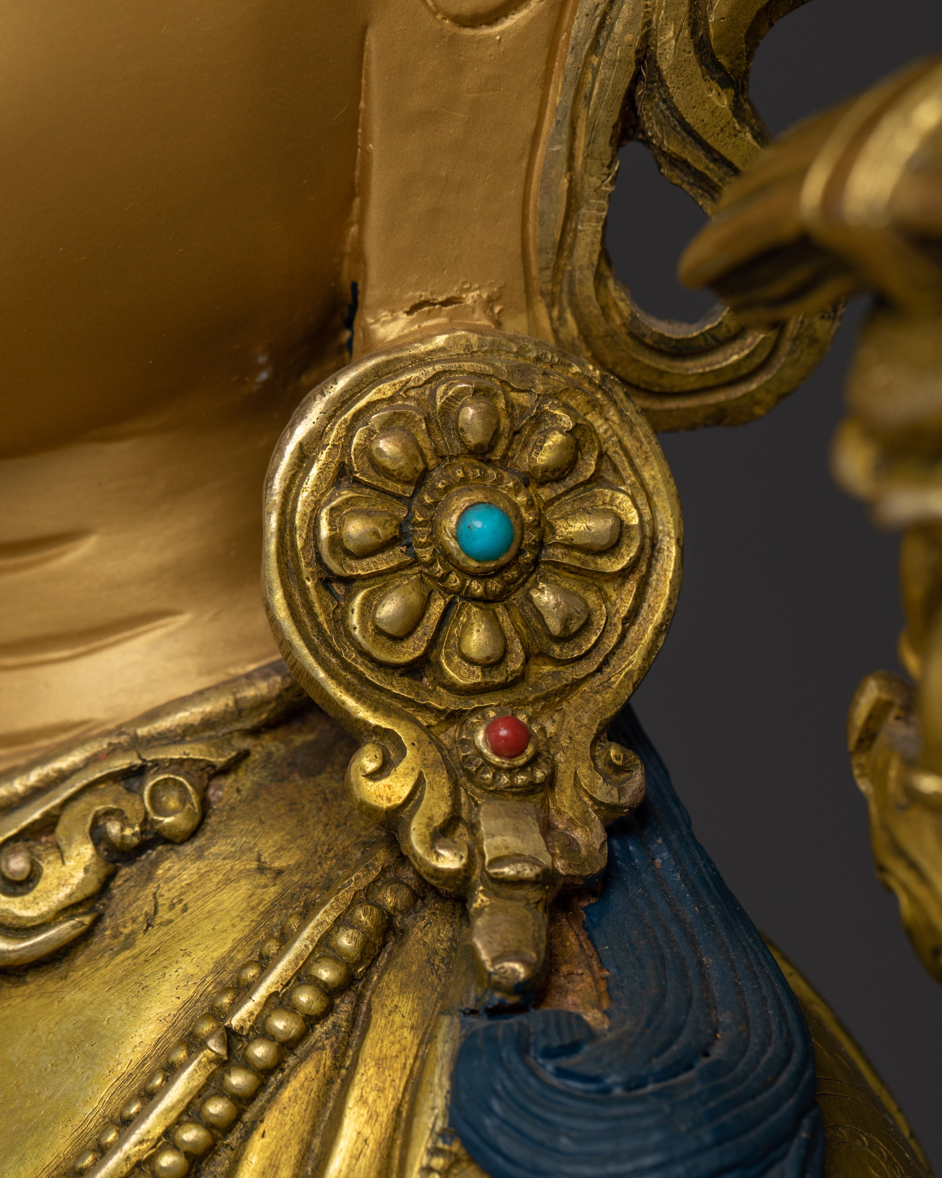 Traditional Tibetan Sculpture of Manjushri | The Flame of Wisdom