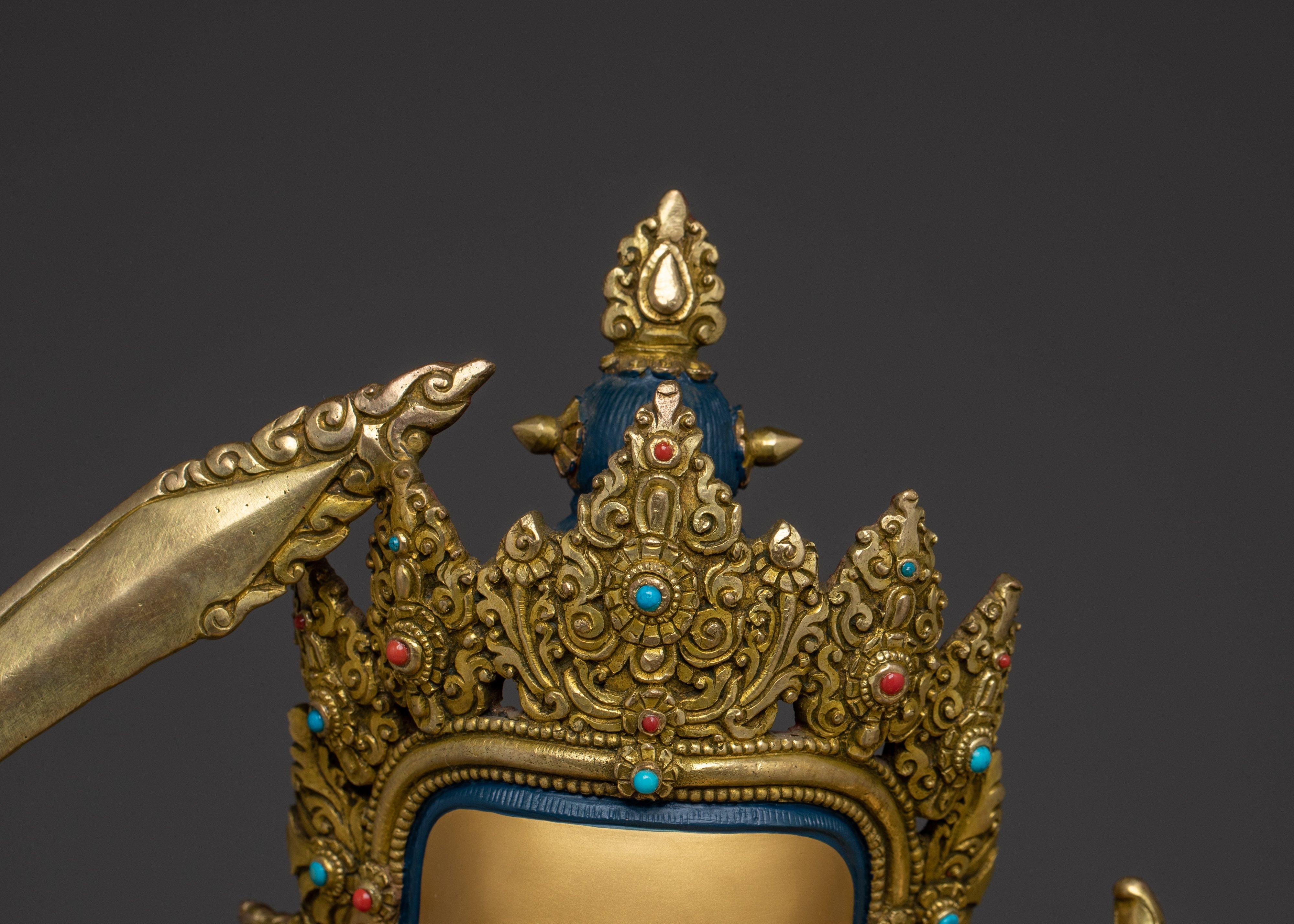 Traditional Tibetan Sculpture of Manjushri | The Flame of Wisdom