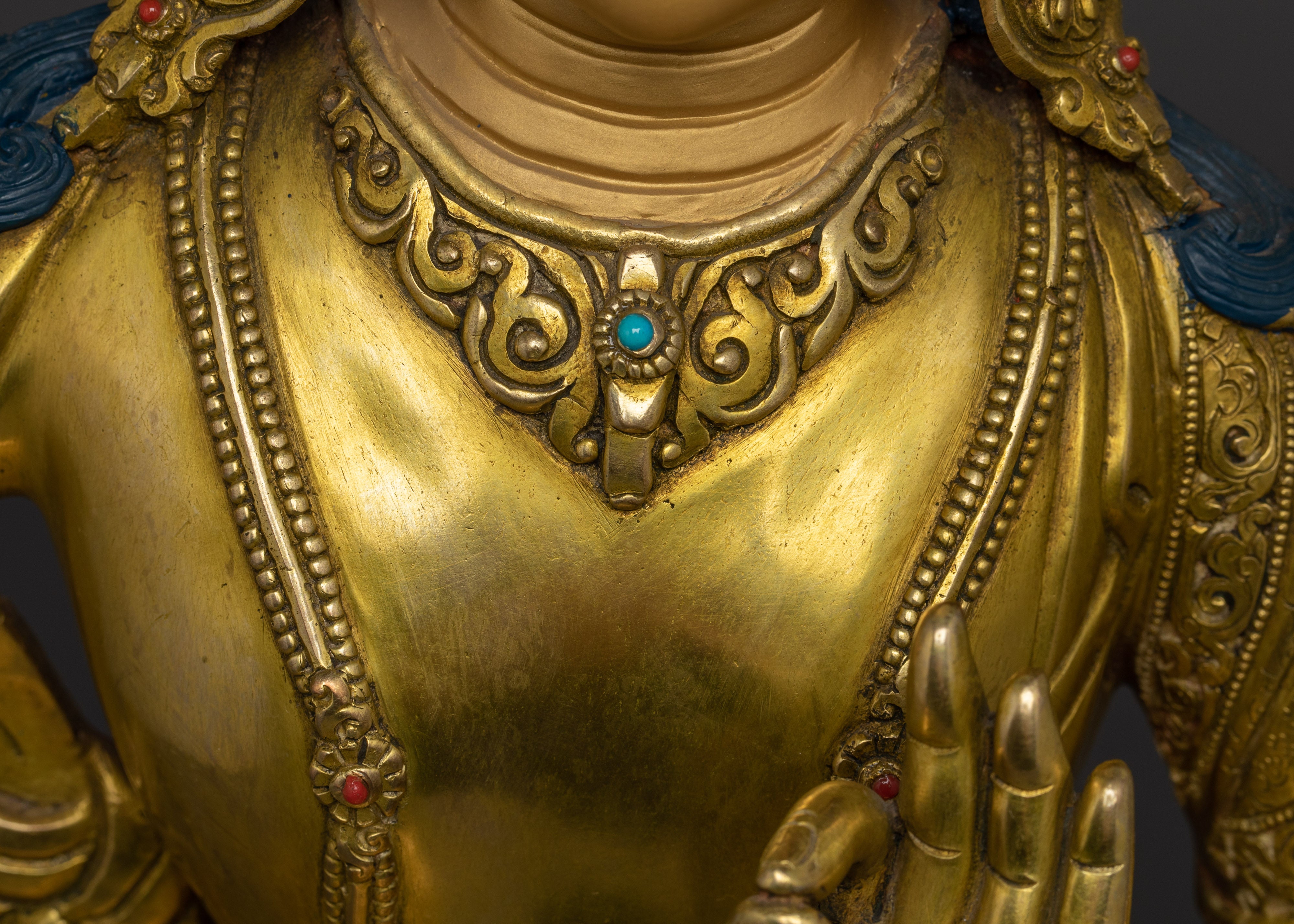 Traditional Tibetan Sculpture of Manjushri | The Flame of Wisdom