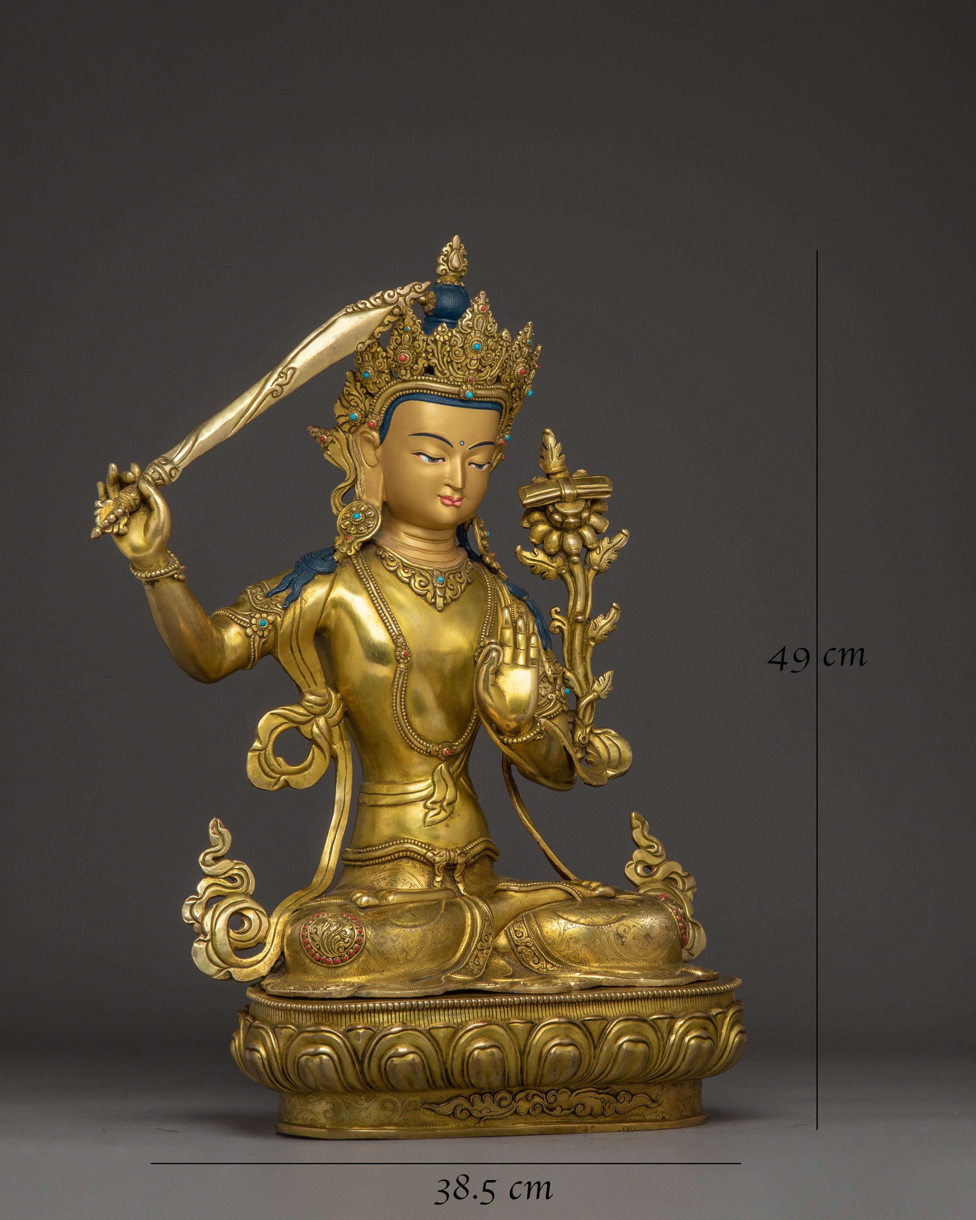 traditional-tibetan-sculpture-of-manjushri