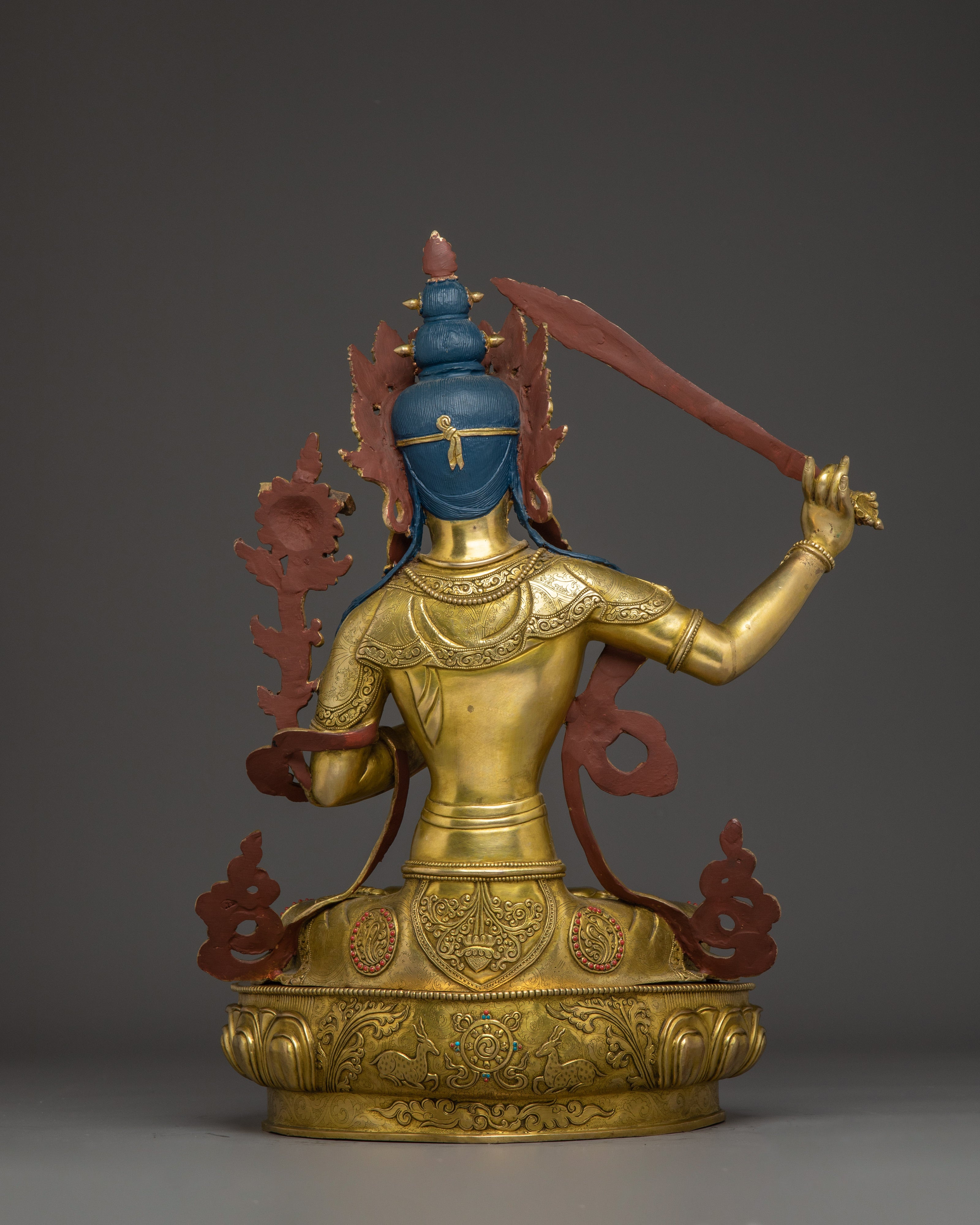 Traditional Tibetan Sculpture of Manjushri | The Flame of Wisdom
