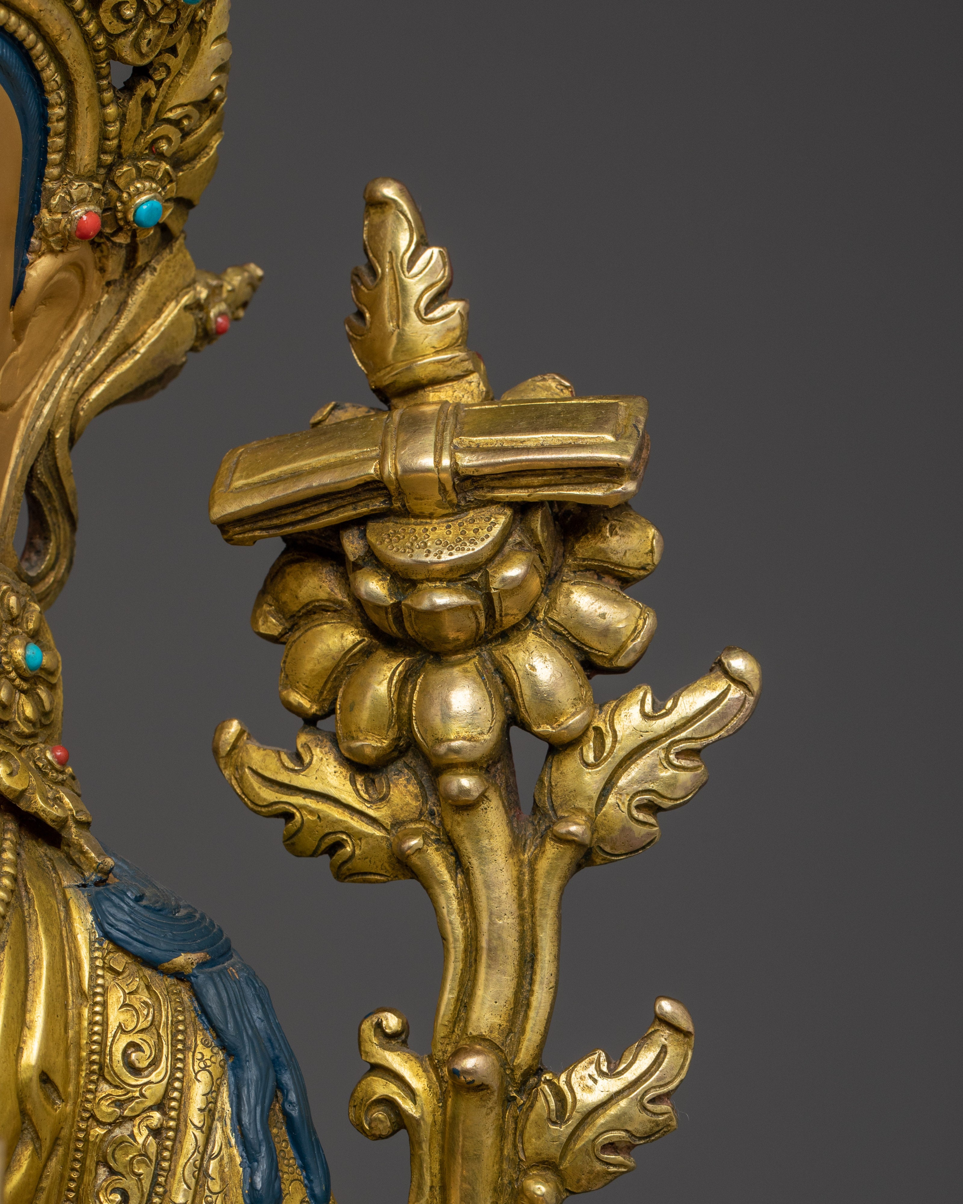Traditional Tibetan Sculpture of Manjushri | The Flame of Wisdom