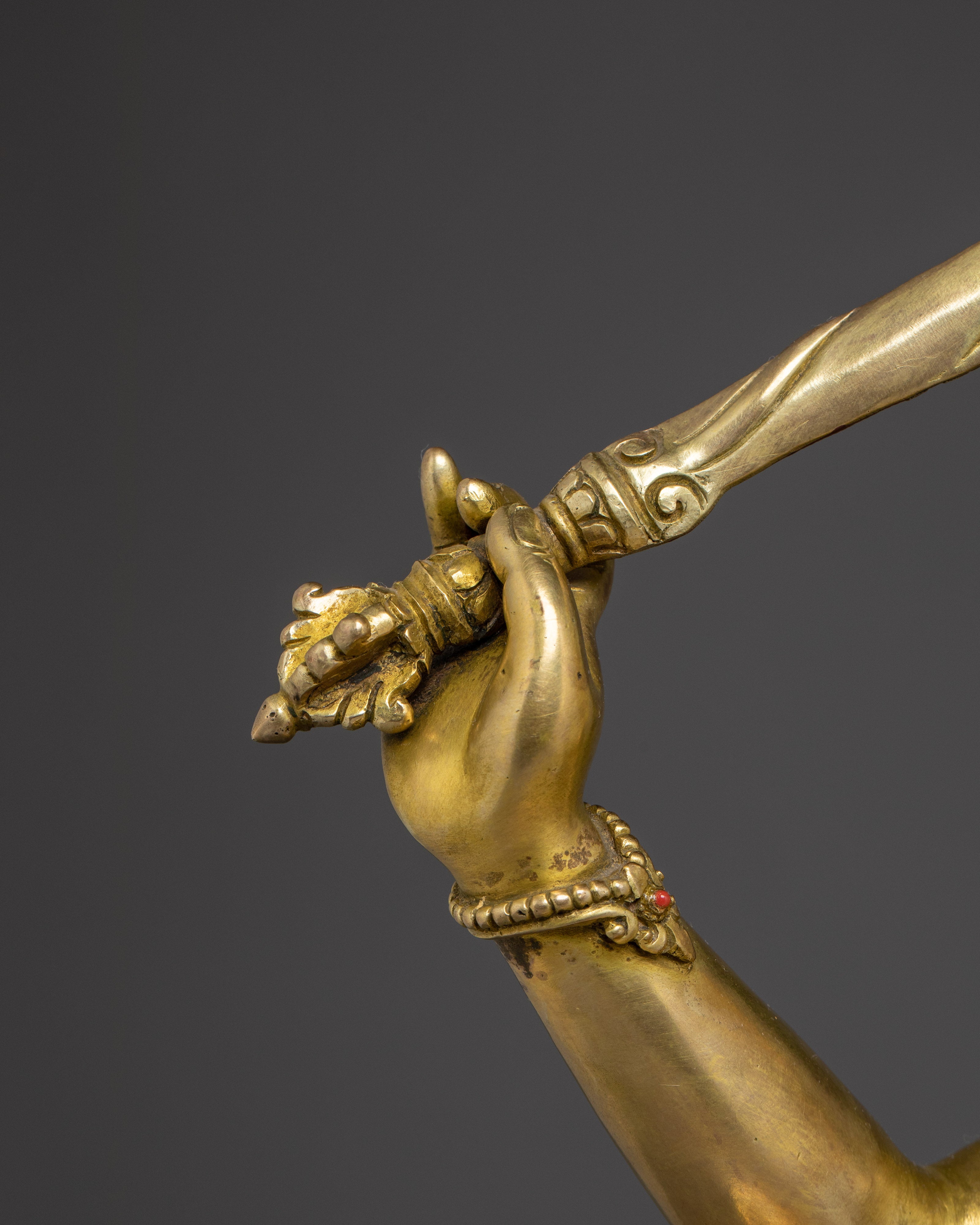 Traditional Tibetan Sculpture of Manjushri | The Flame of Wisdom