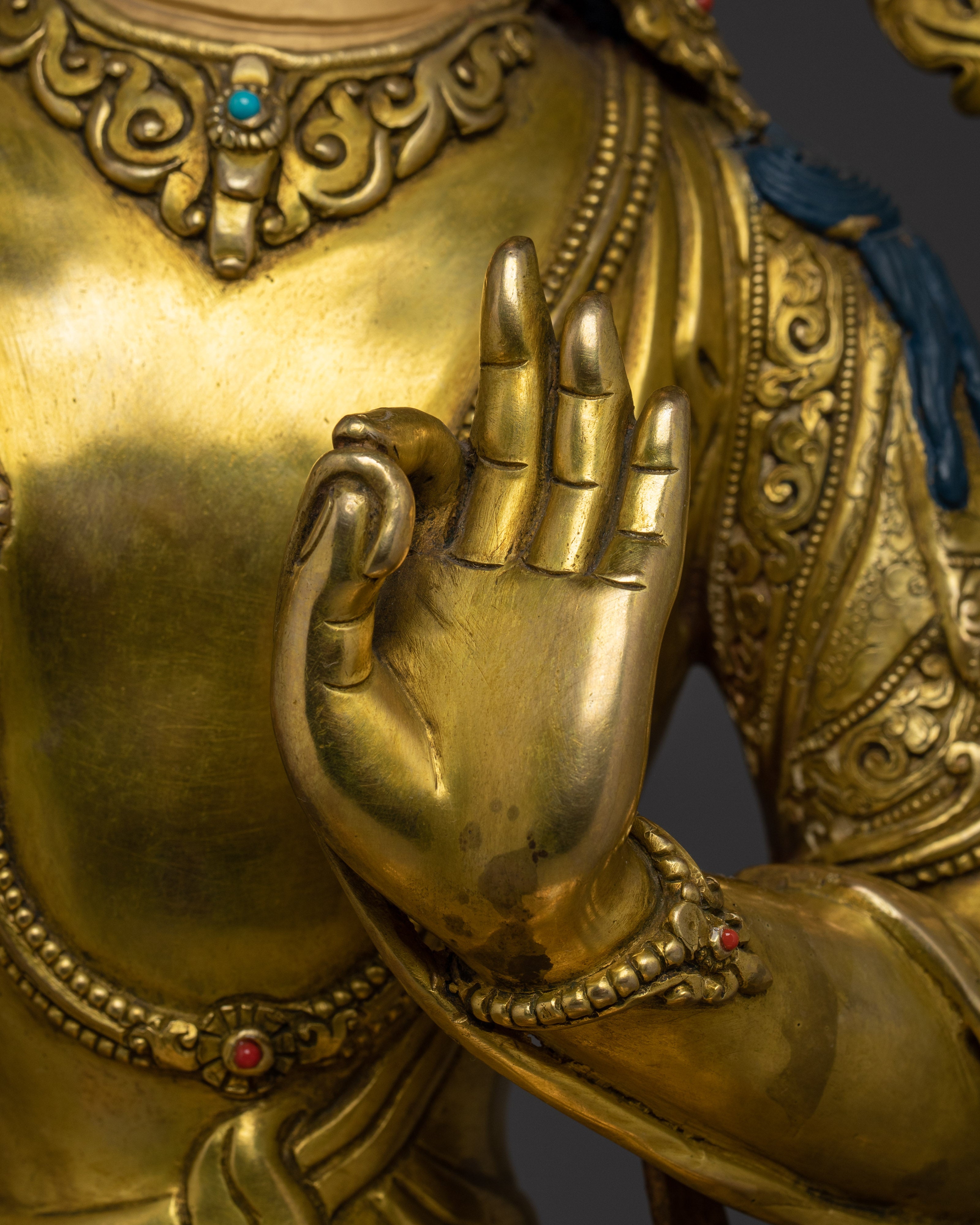 Traditional Tibetan Sculpture of Manjushri | The Flame of Wisdom