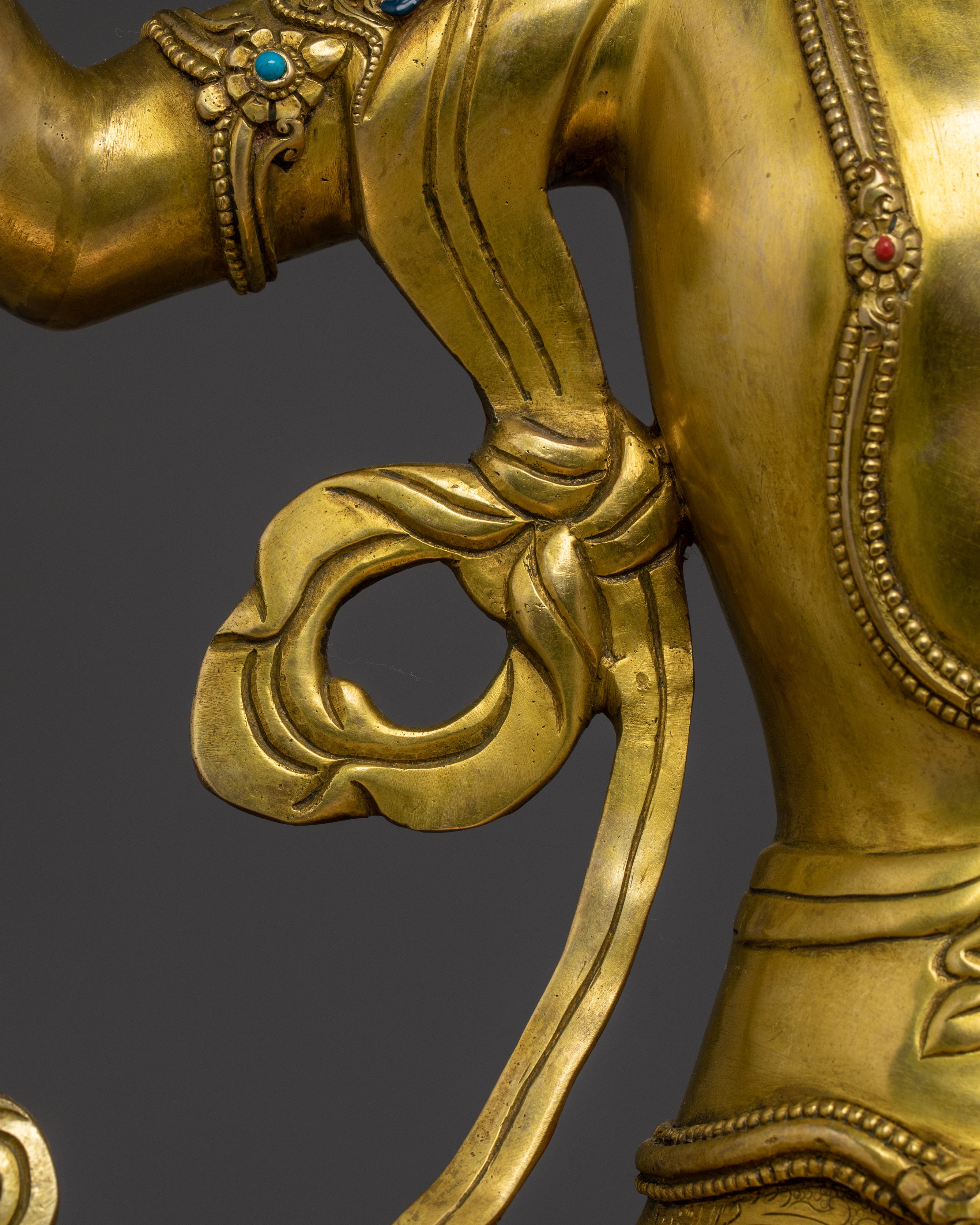 Traditional Tibetan Sculpture of Manjushri | The Flame of Wisdom